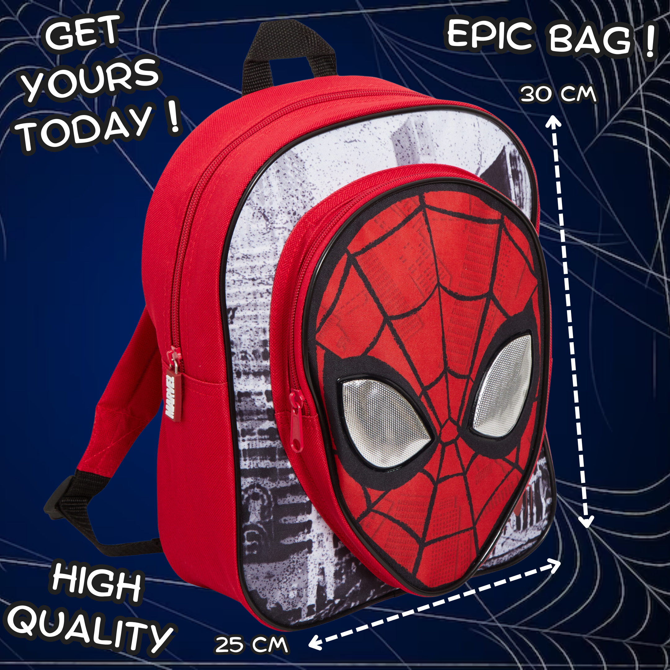 Boys Marvel Spiderman Backpack Kids Avengers School Travel Rucksack Lunch Bag