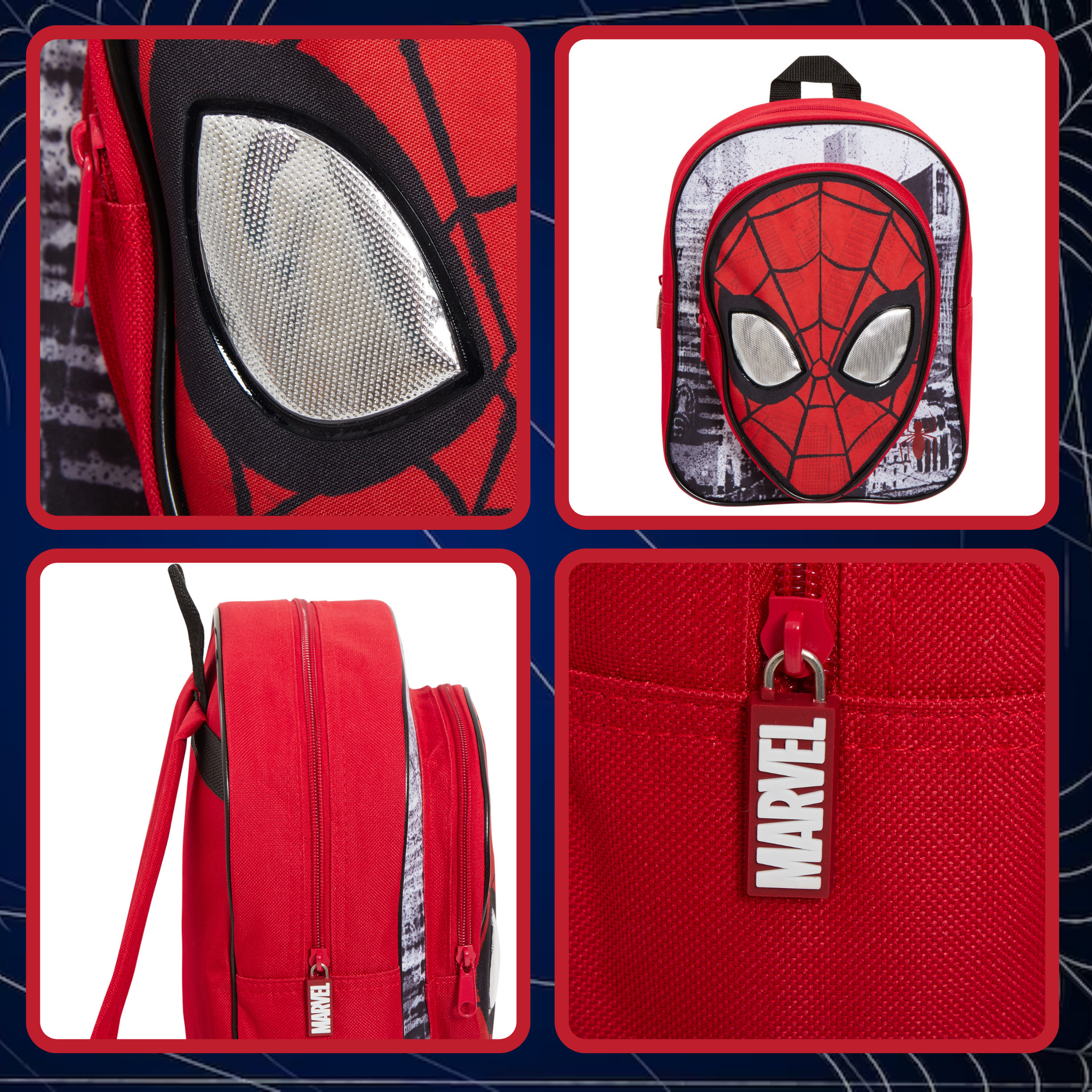 Boys Marvel Spiderman Backpack Kids Avengers School Travel Rucksack Lunch Bag