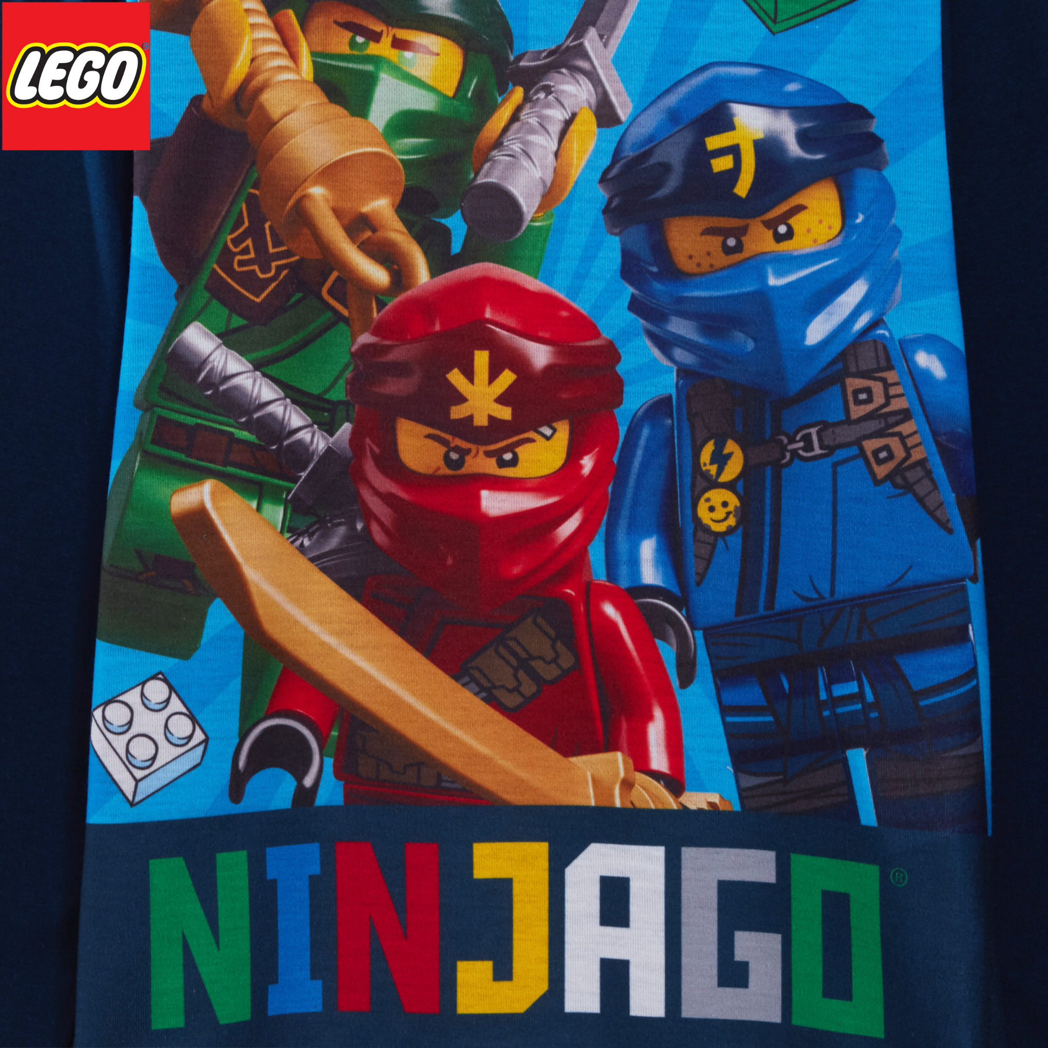 Boys Lego Ninjago Pyjamas For Kids Full Length Pjs Set T-Shirt + Loungepants Set