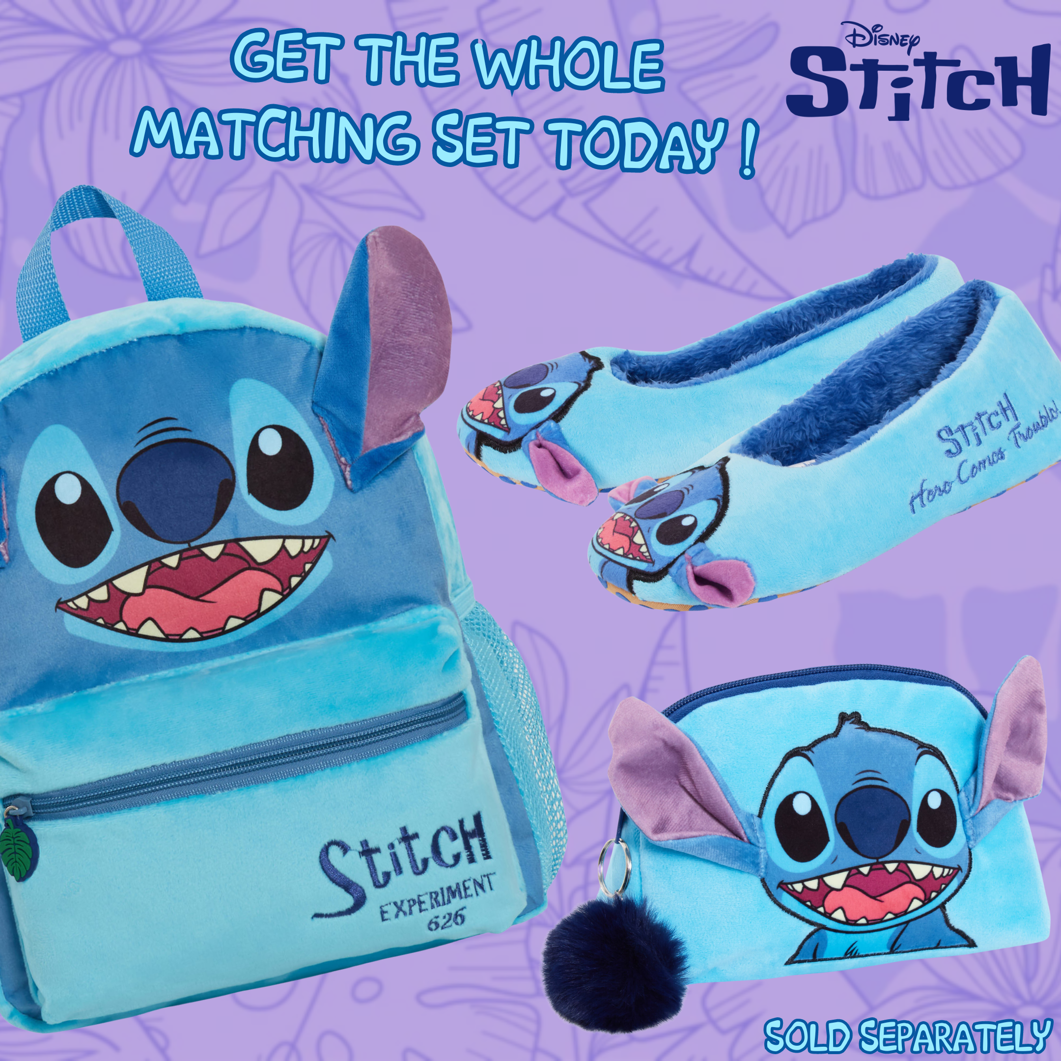 Disney Stitch Backpack Kids School Bag Girls Plush Rucksack 3D Lunch Book Bag