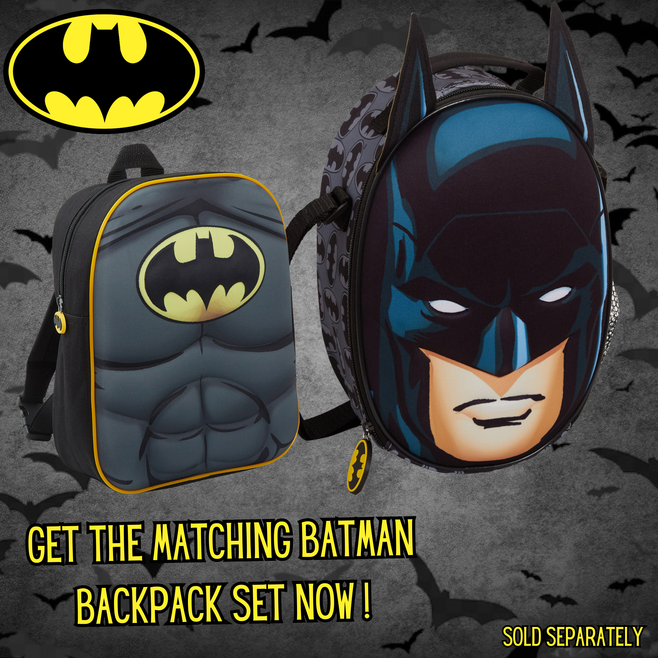Boys Batman Lunch Bag 3D DC Comics Insulated Lunch Box Kids School Cooler Bag