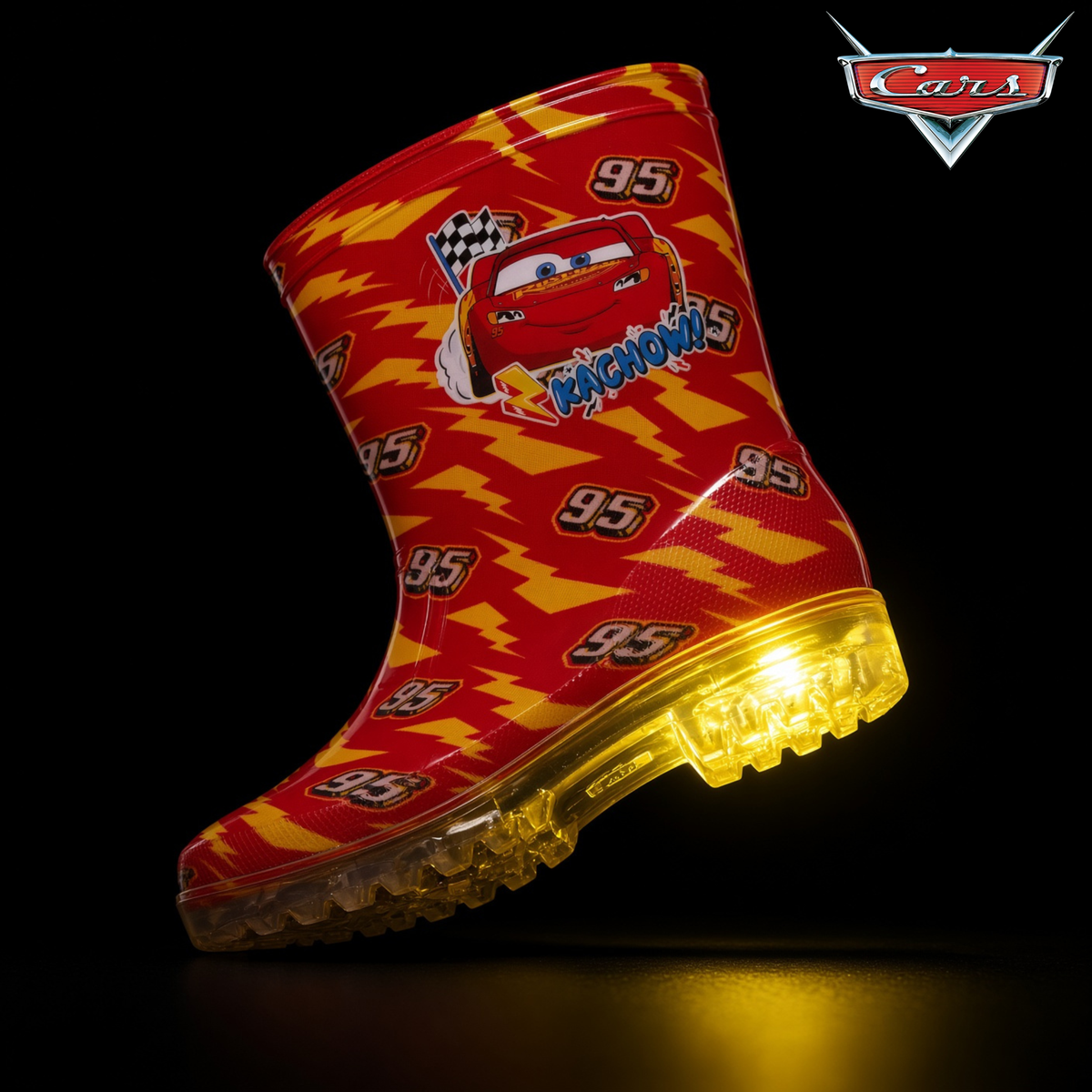 Disney Cars Light Up Wellington Boots Boys Boots Kids Lightning McQueen Wellies