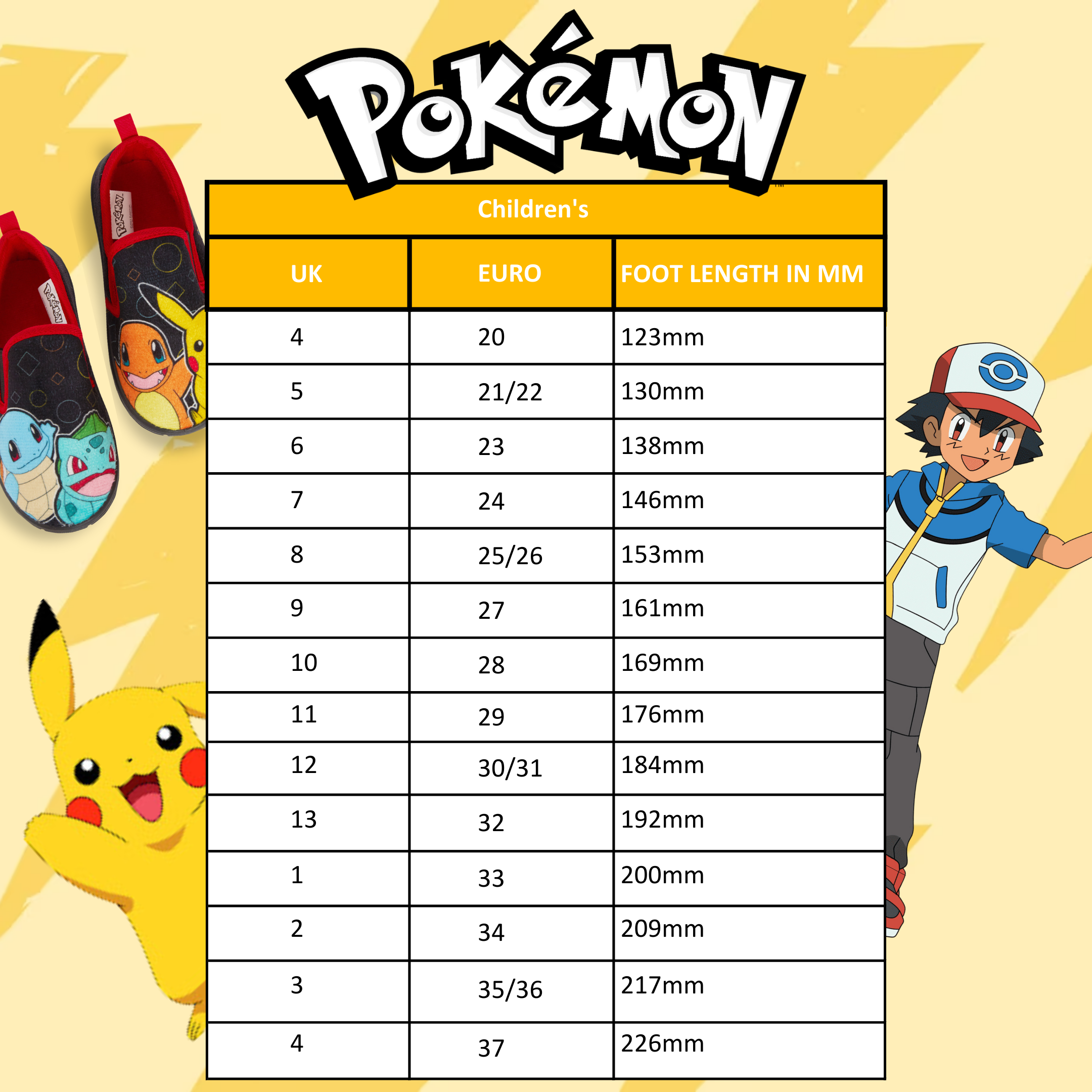 Pokemon Slippers For Kids Boys Girls Pikachu Black Mules Slip On House Shoes