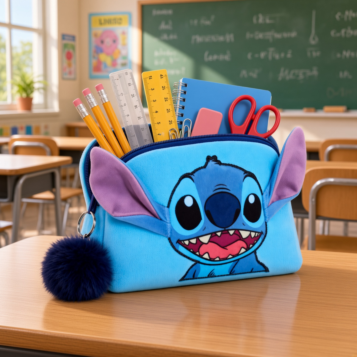 Lilo And Stitch Make Up Bag for Women Disney Cosmetic Toiletries Bag Pencil Case