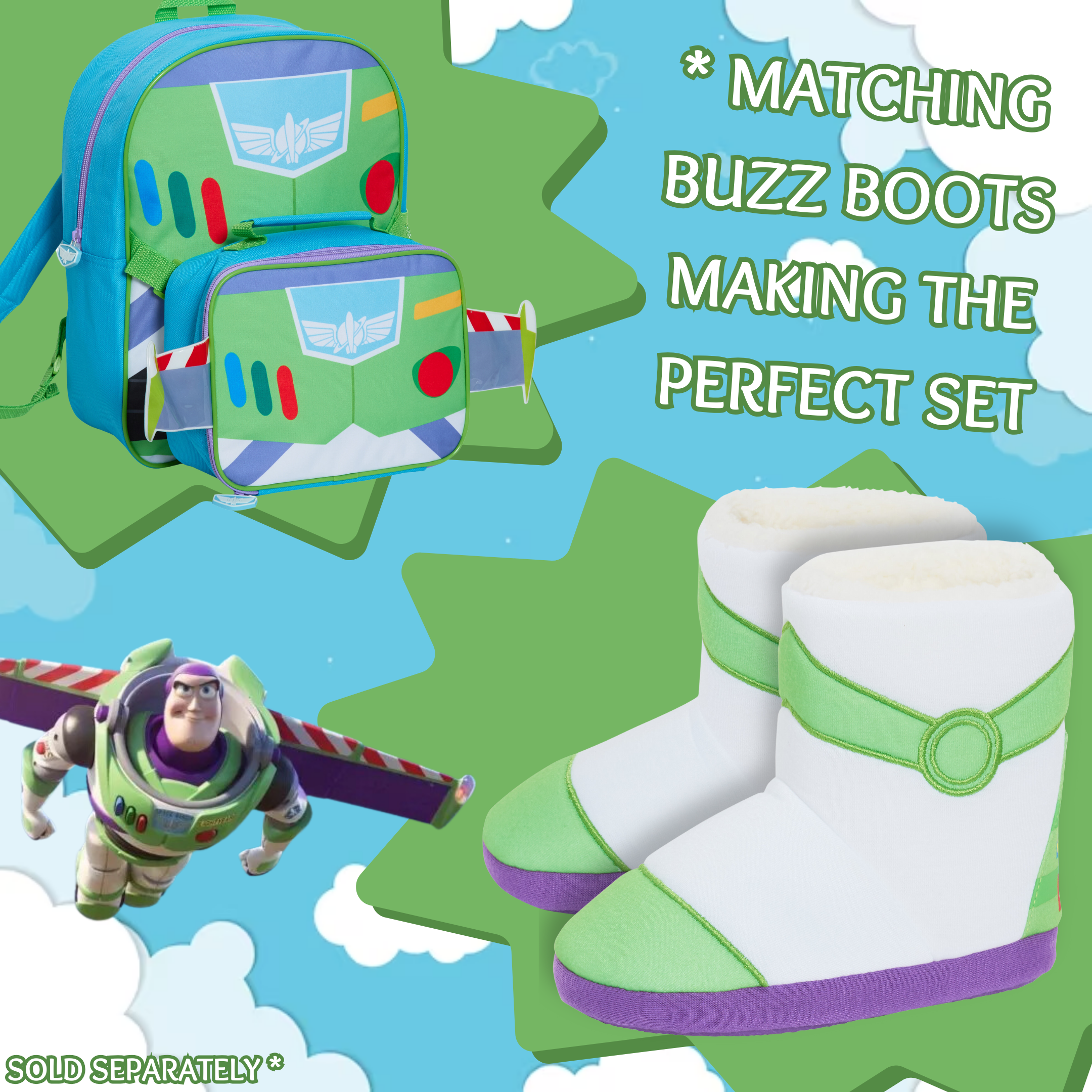 Buzz Lightyear Backpack With Lunch Bag Toy Story Ranger Matching School Bag Set