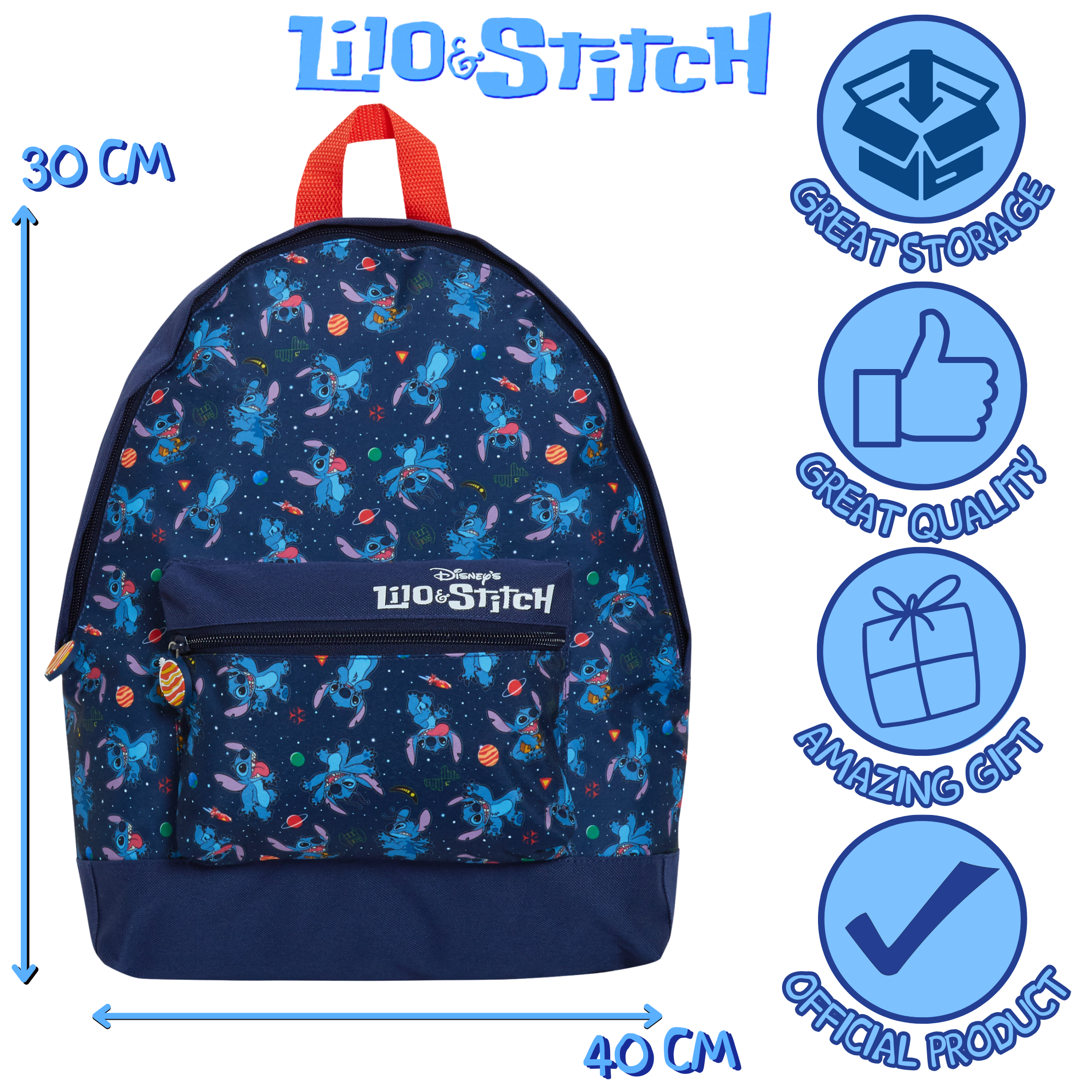 Lilo And Stitch Backpack For Adults Girls Boys Disney School Travel Work Bag