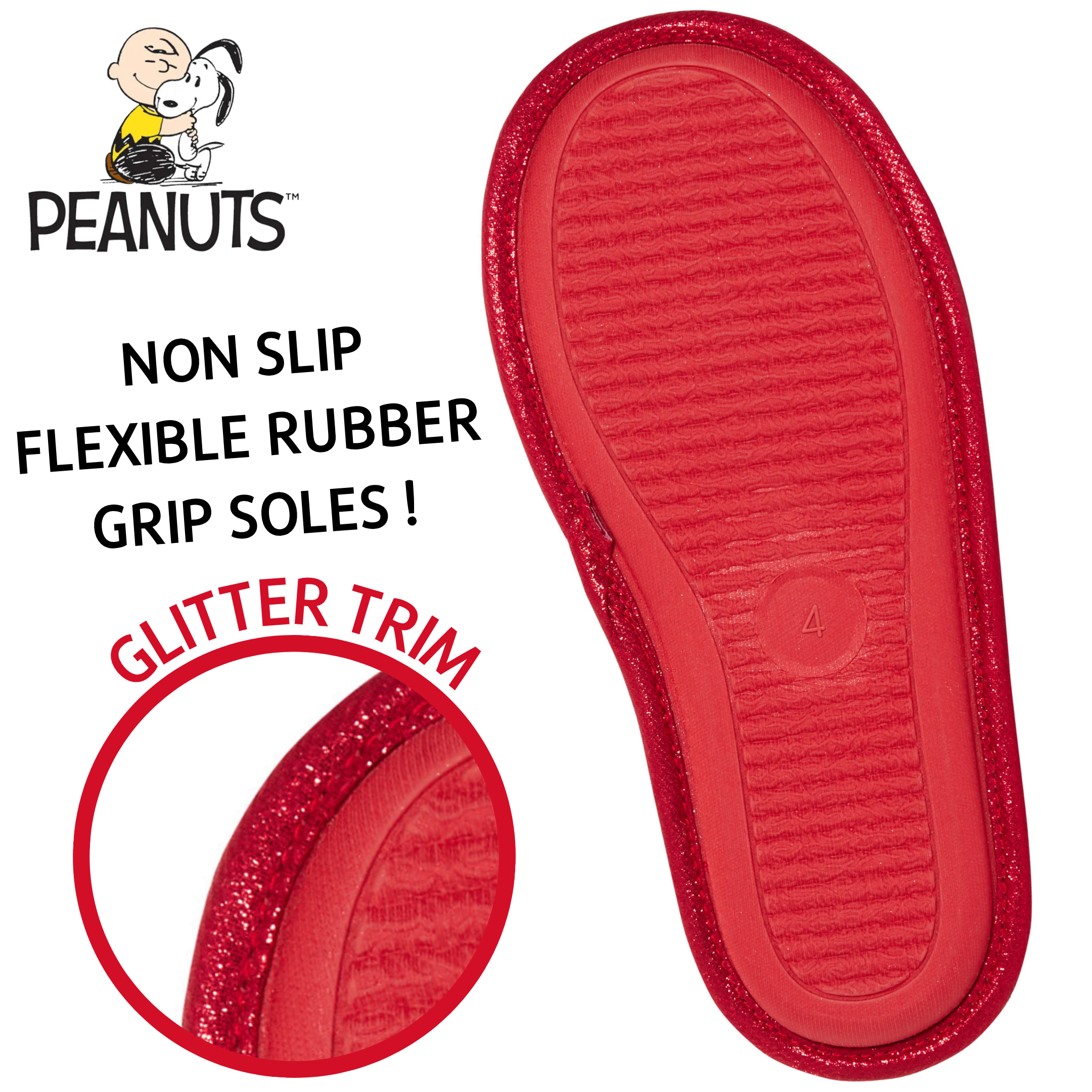 Peanuts Snoopy Slippers For Women Girls Teens Slip On Open Back Mules Sliders
