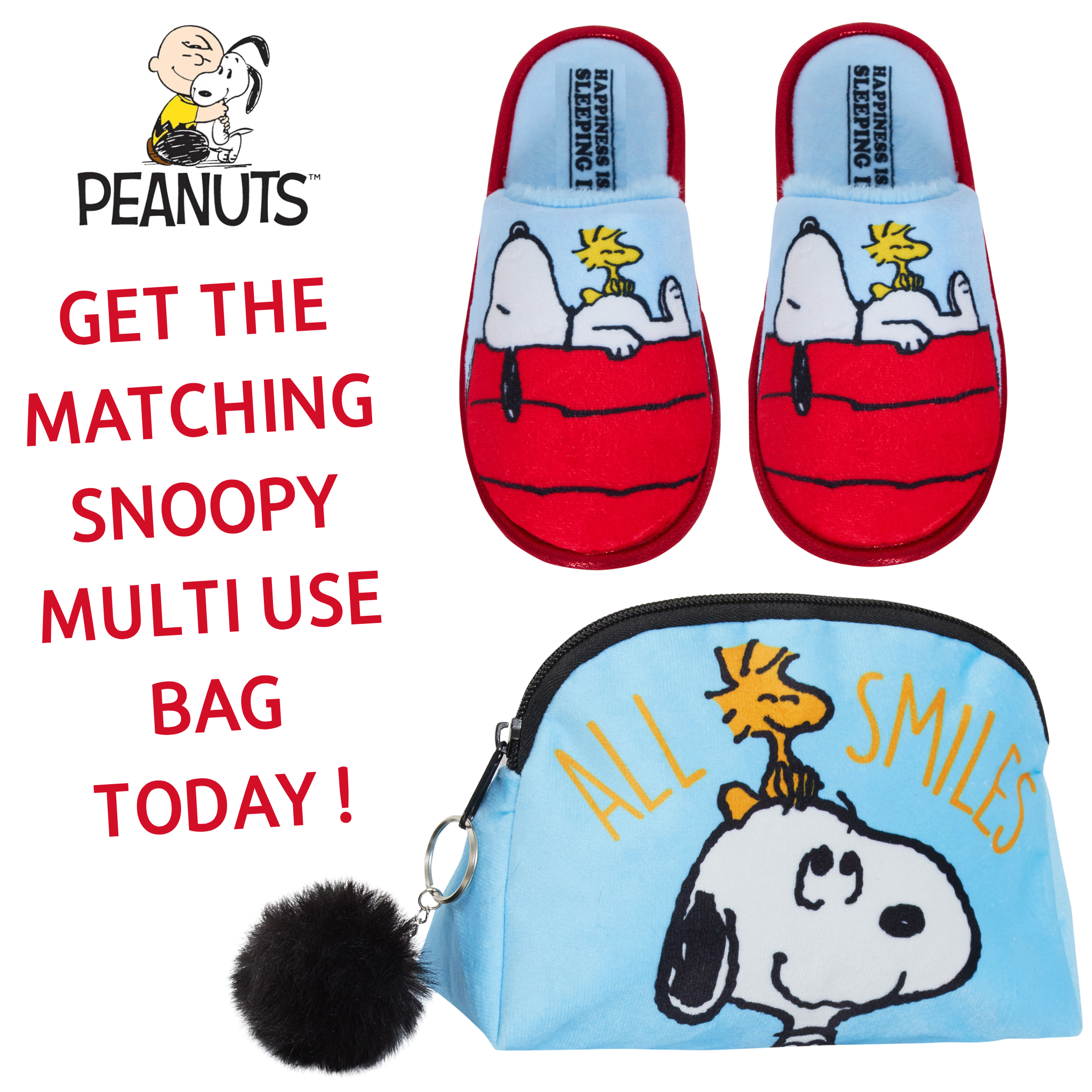 Peanuts Snoopy Slippers For Women Girls Teens Slip On Open Back Mules Sliders