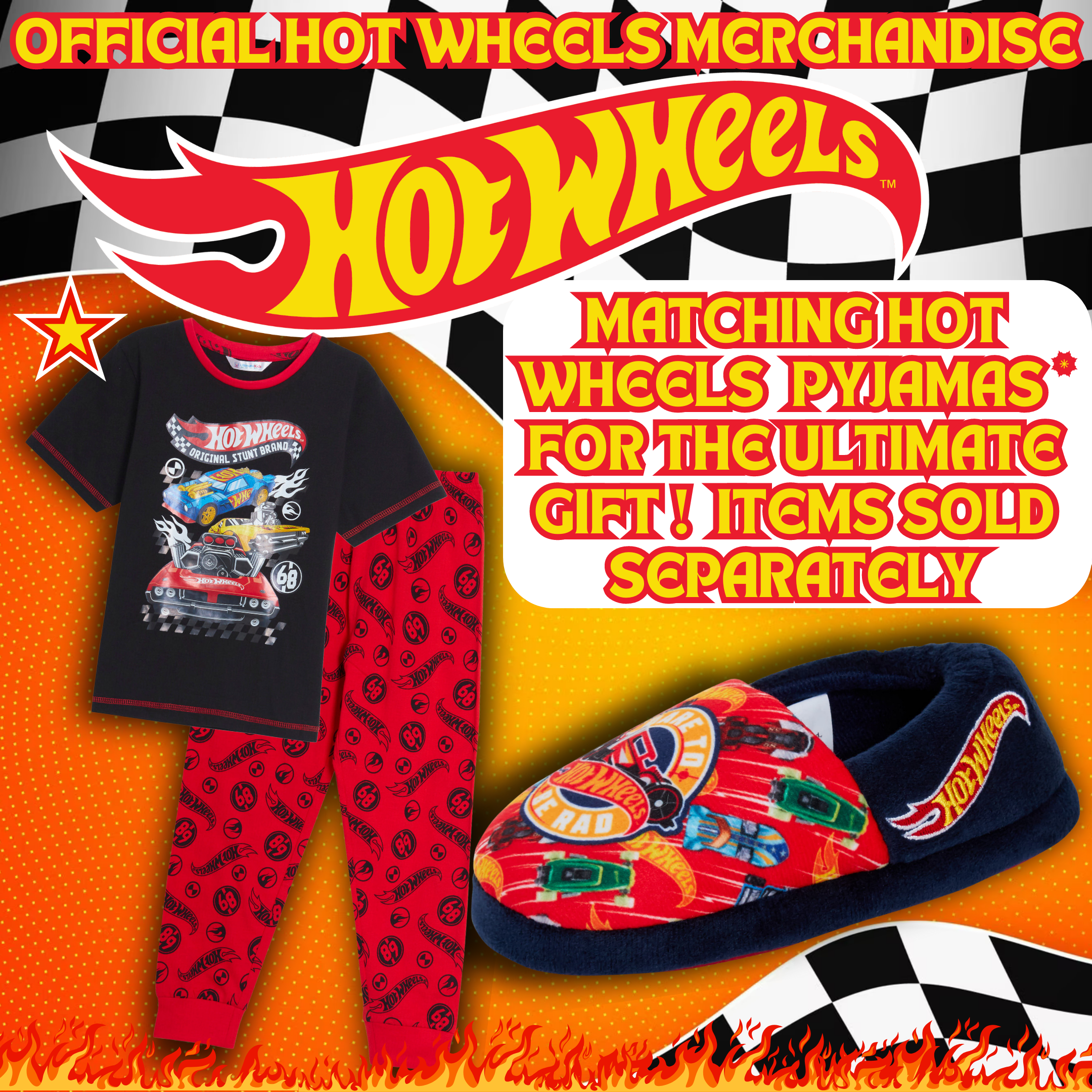 Boys Hot Wheels Slippers for Kids Toy Racing Cars House Shoes Slip On Mules Gift