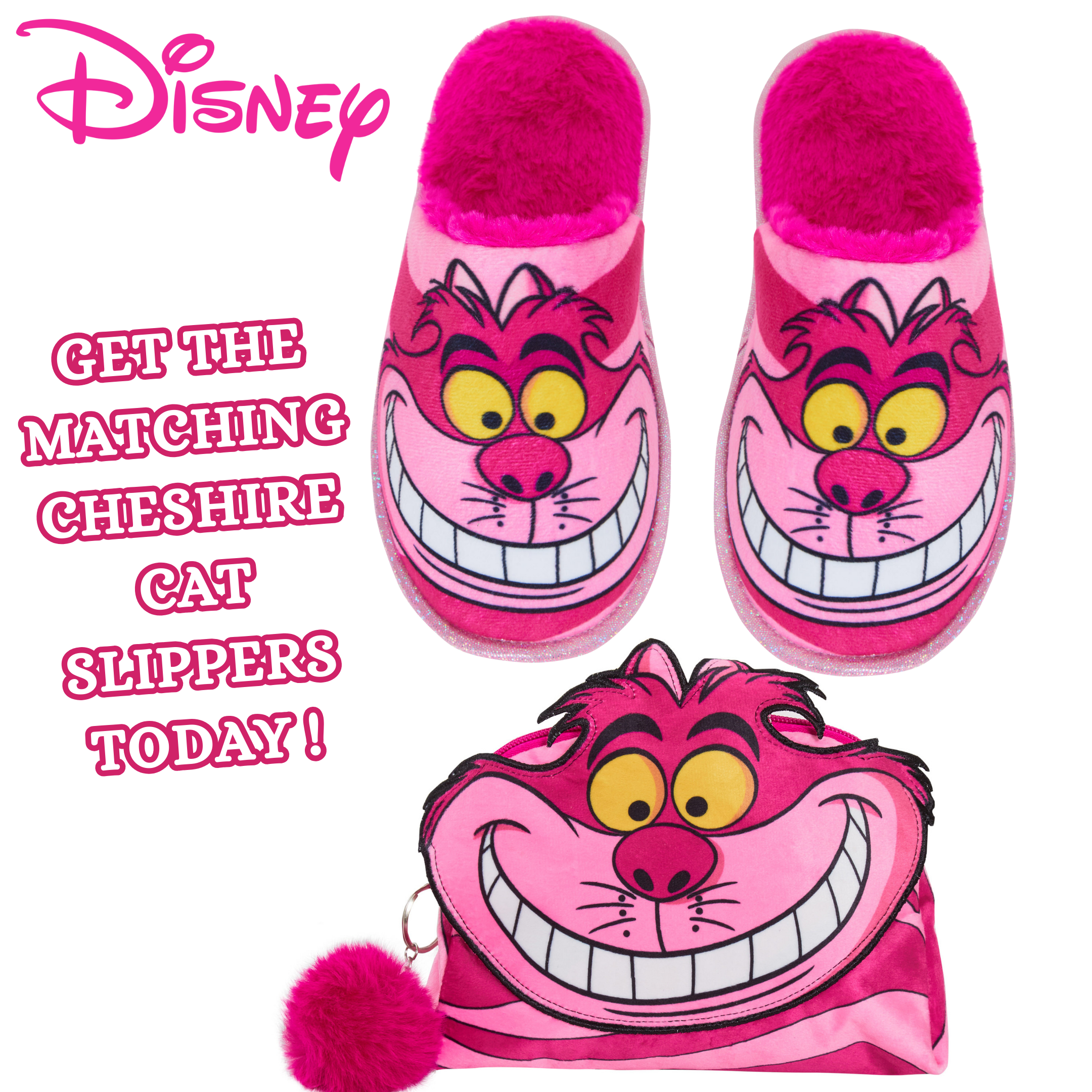 Cheshire Cat Make Up Bag for Women Disney Cosmetic Toiletries Bag Pencil Case