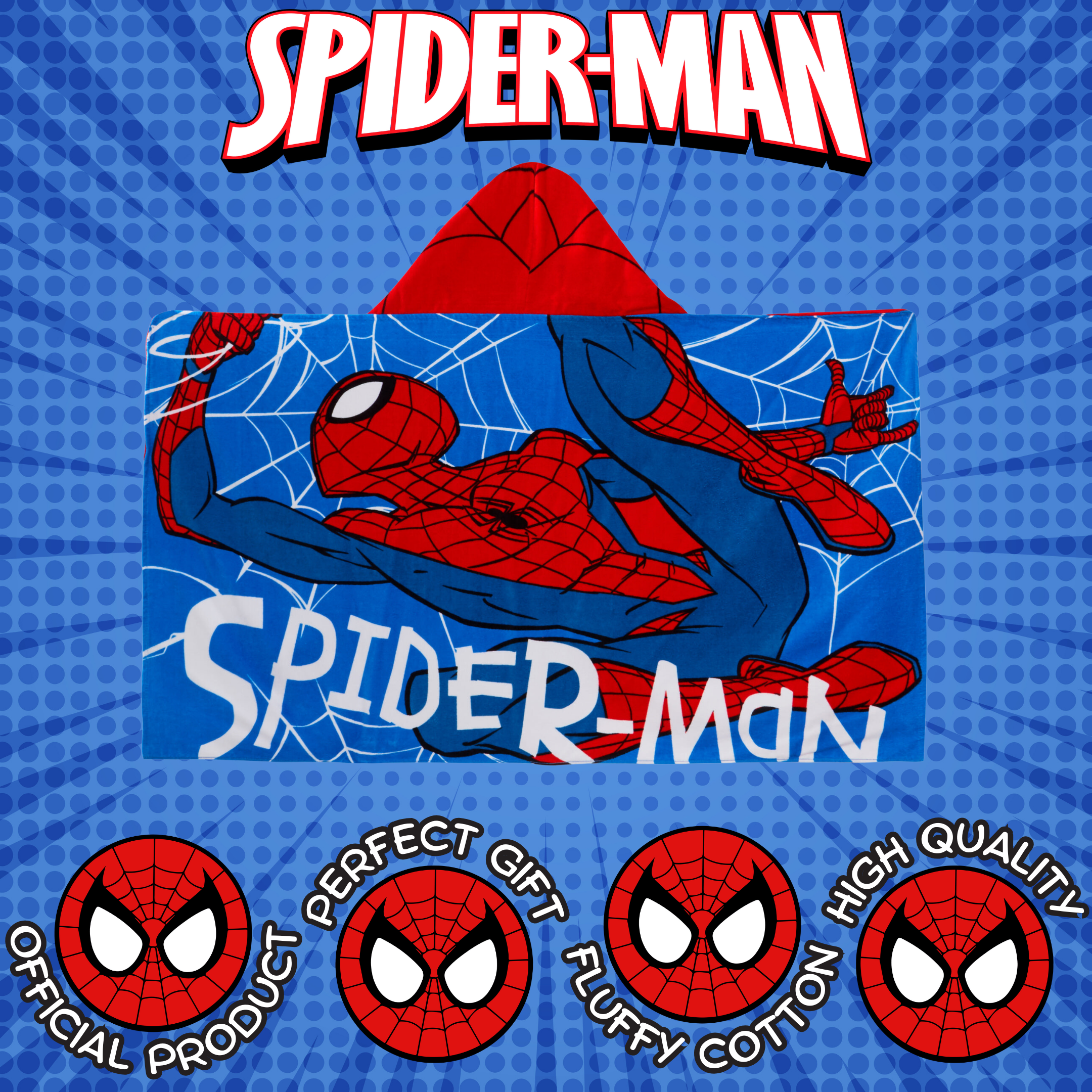 Spiderman Hooded Towel Avengers Poncho Kids Beach Towel Bath Towel Swimming Wrap