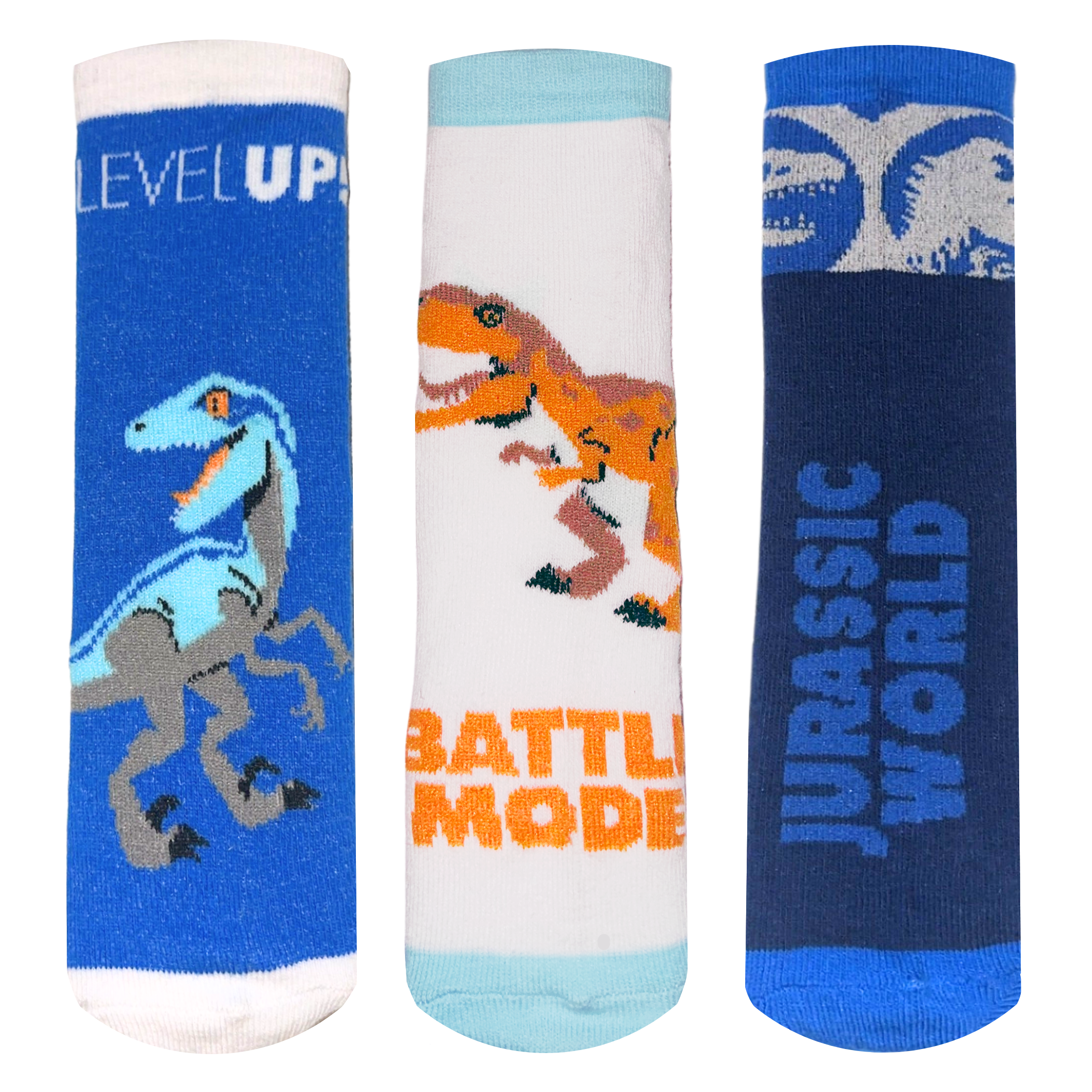Boys Jurassic World 3 Pack Socks Kids Dinosaur Multipack Ankle Socks For Kids