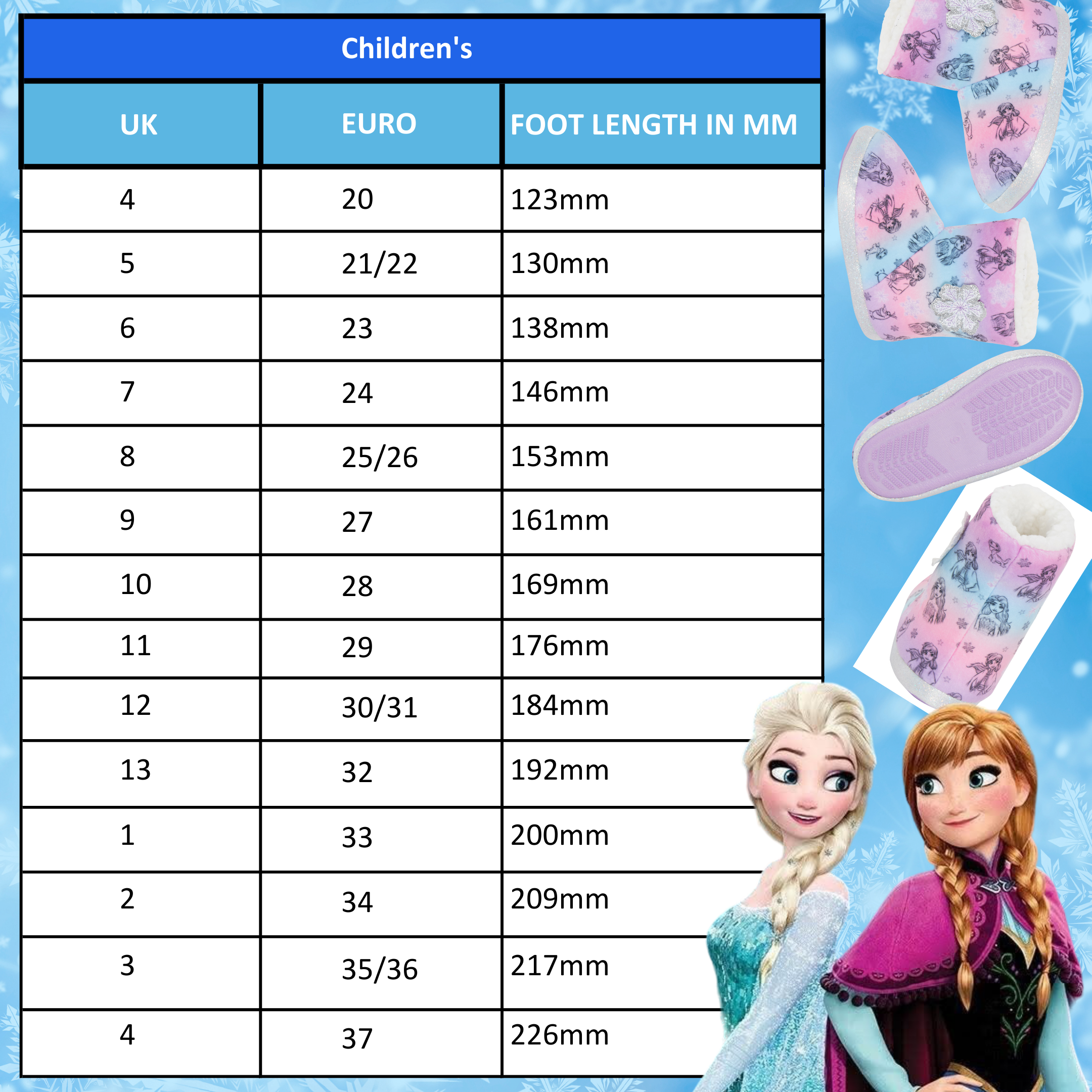 Girls Disney Frozen Slipper Boots Elsa Anna Slippers Warm Fleece Booties Gift