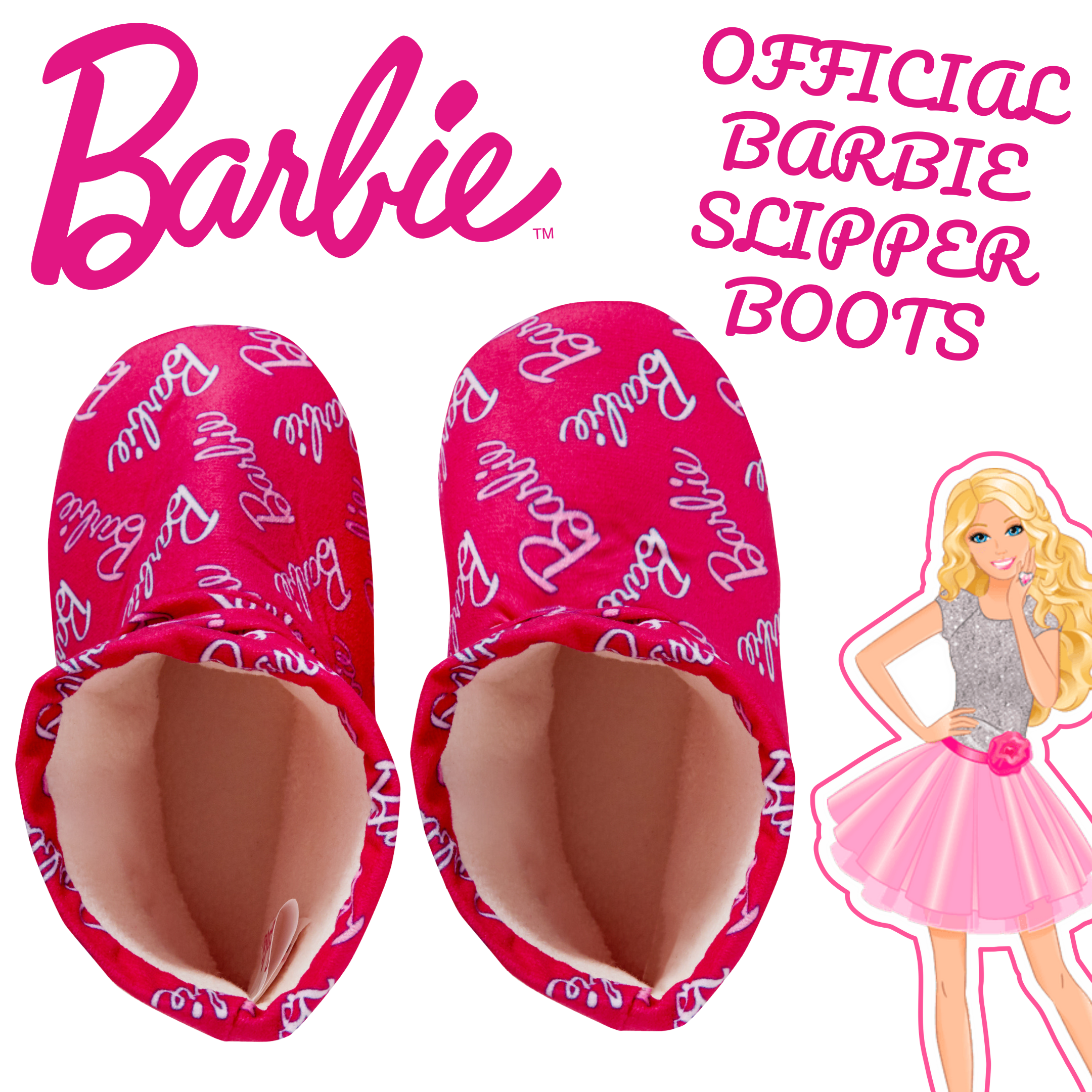 Barbie Slipper Boots For Girls Teens Kids Slippers Pink Booties Slipper Socks