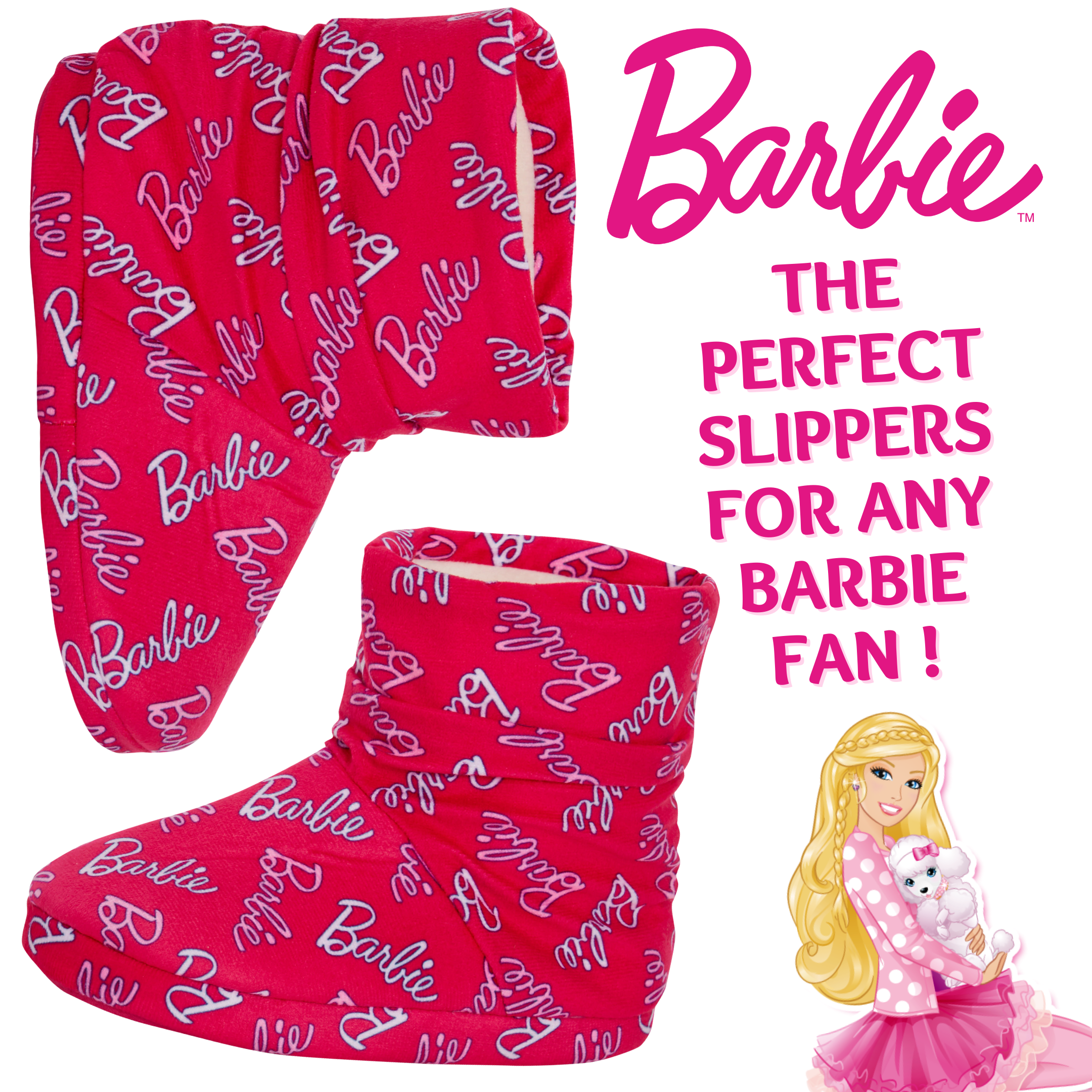 Barbie Slipper Boots For Girls Teens Kids Slippers Pink Booties Slipper Socks