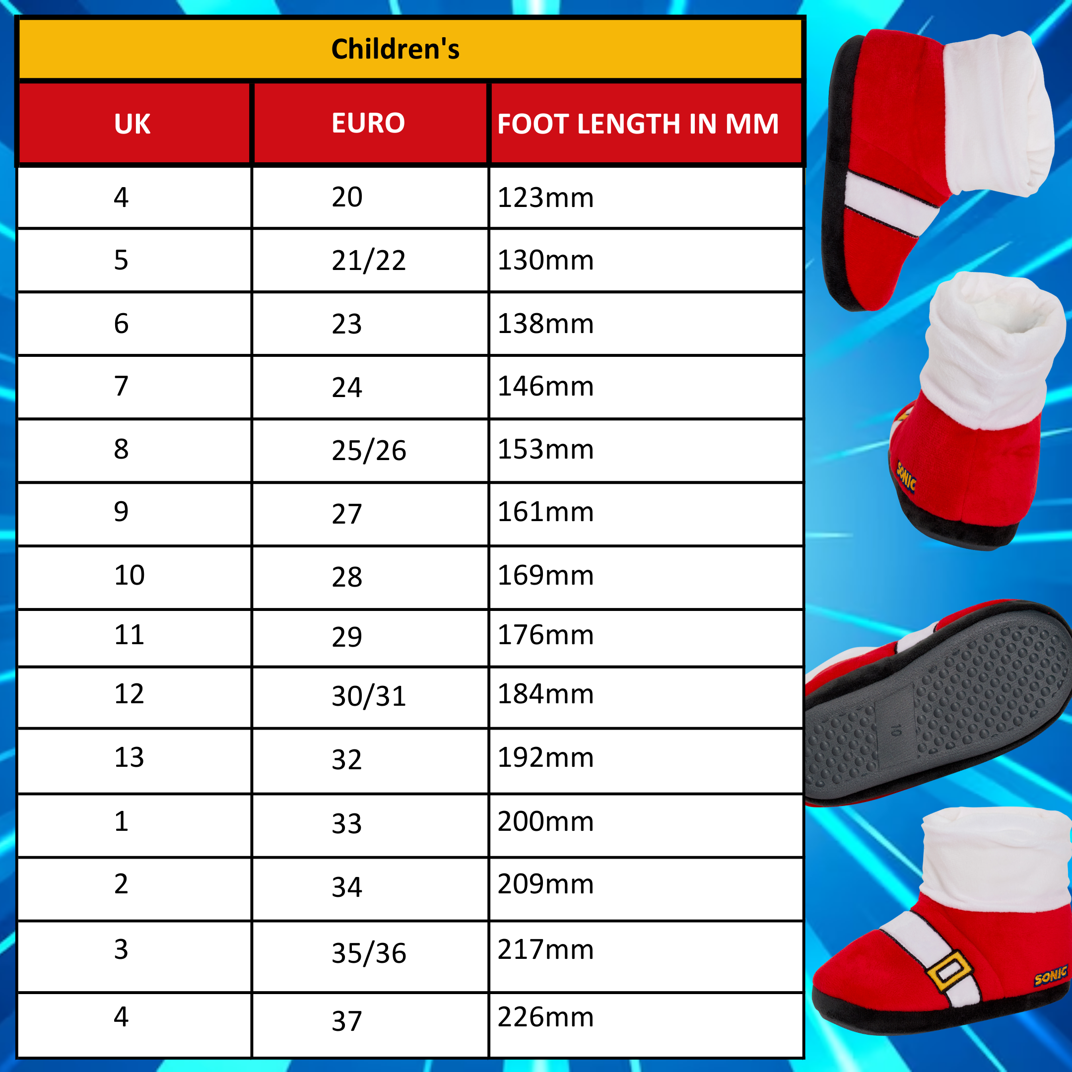 Sonic The Hedgehog Slipper Boots Kids Slippers Dress Up Gamer Fleece House Shoes