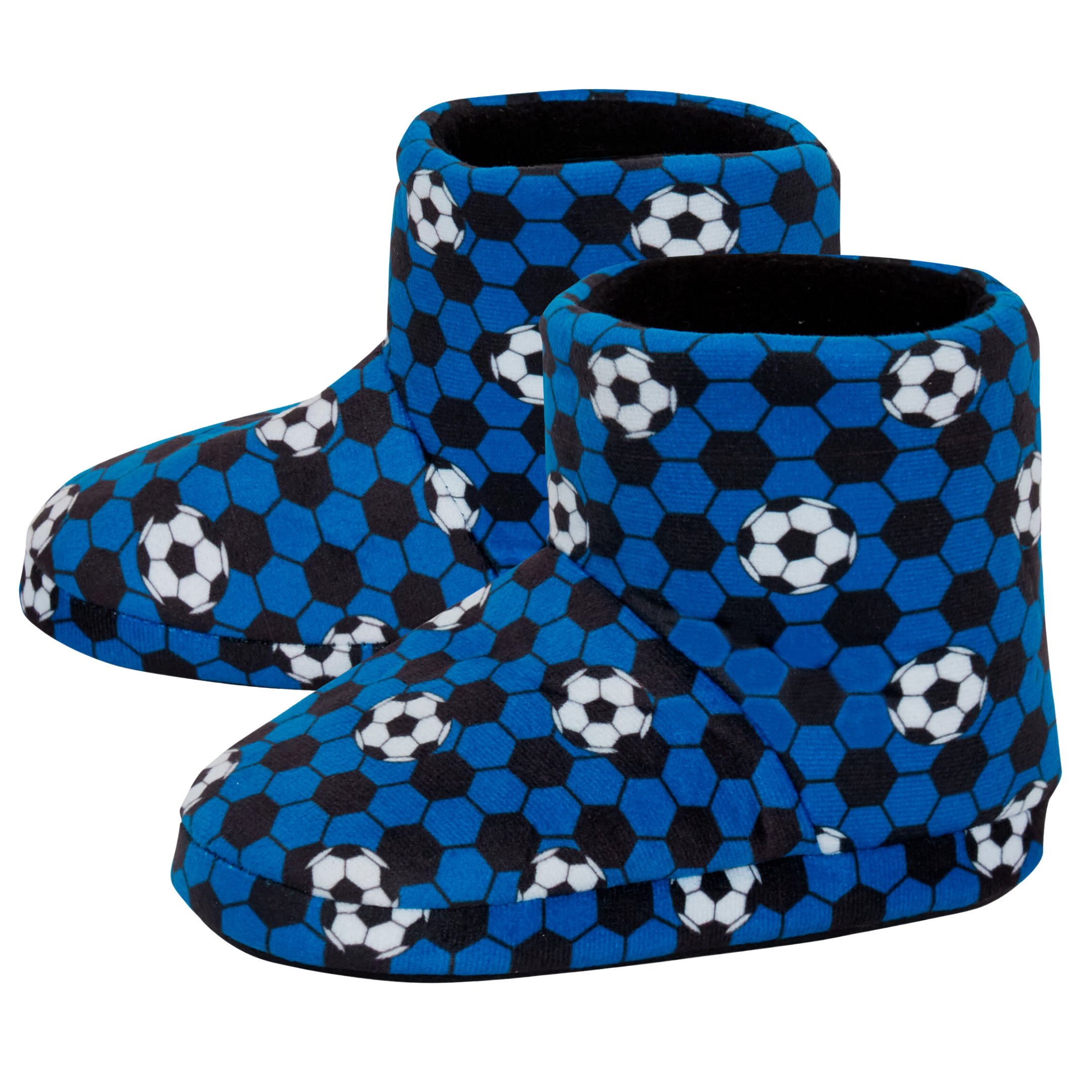 Kids Football Slipper Boots Boys Girls Fleece Lined Slippers House Shoe Booties