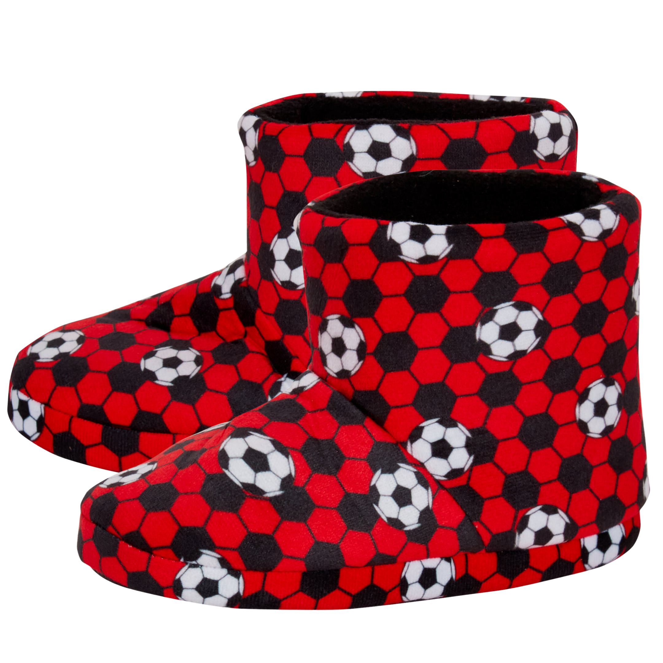 Kids Football Slipper Boots Boys Girls Fleece Lined Slippers House Shoe Booties