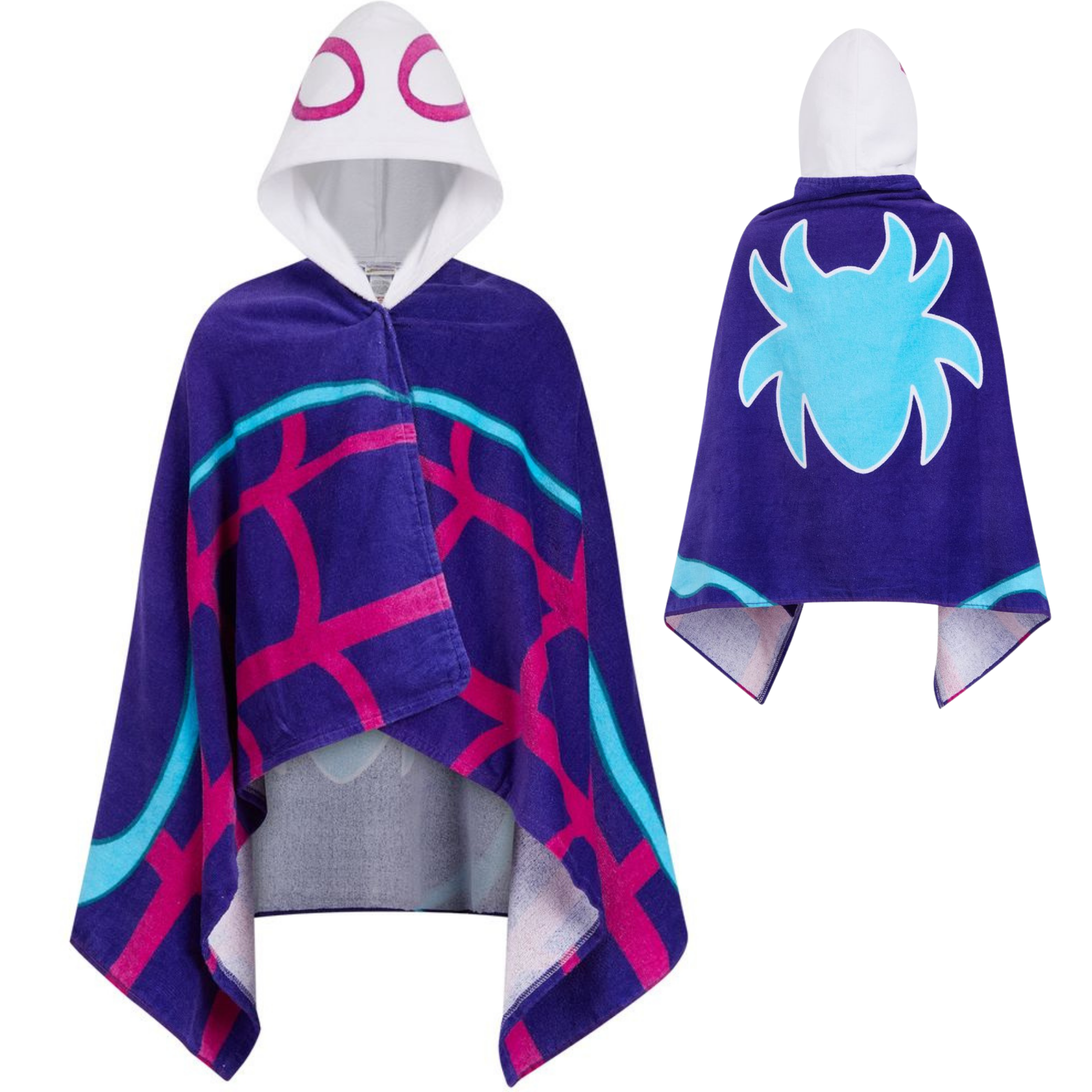 Ghost-Spider Girls Hooded Towel For Kids Poncho Wrap Spidey & Friends 100% Cotton Beach Towel Bath Towel