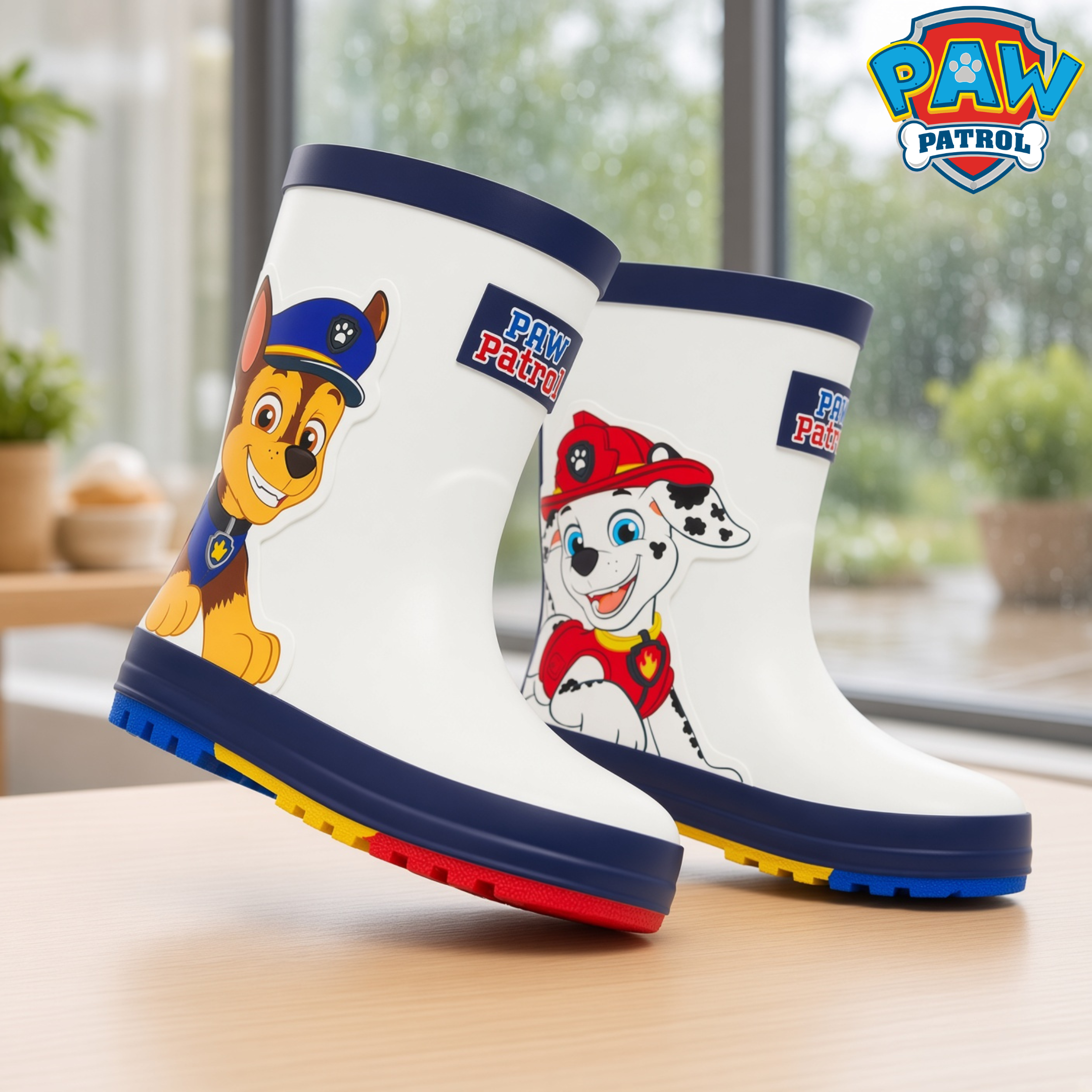 PAW Patrol Wellies Rubber Wellington Boots For Kids Boys Chase Marshall Rain Snow Boots