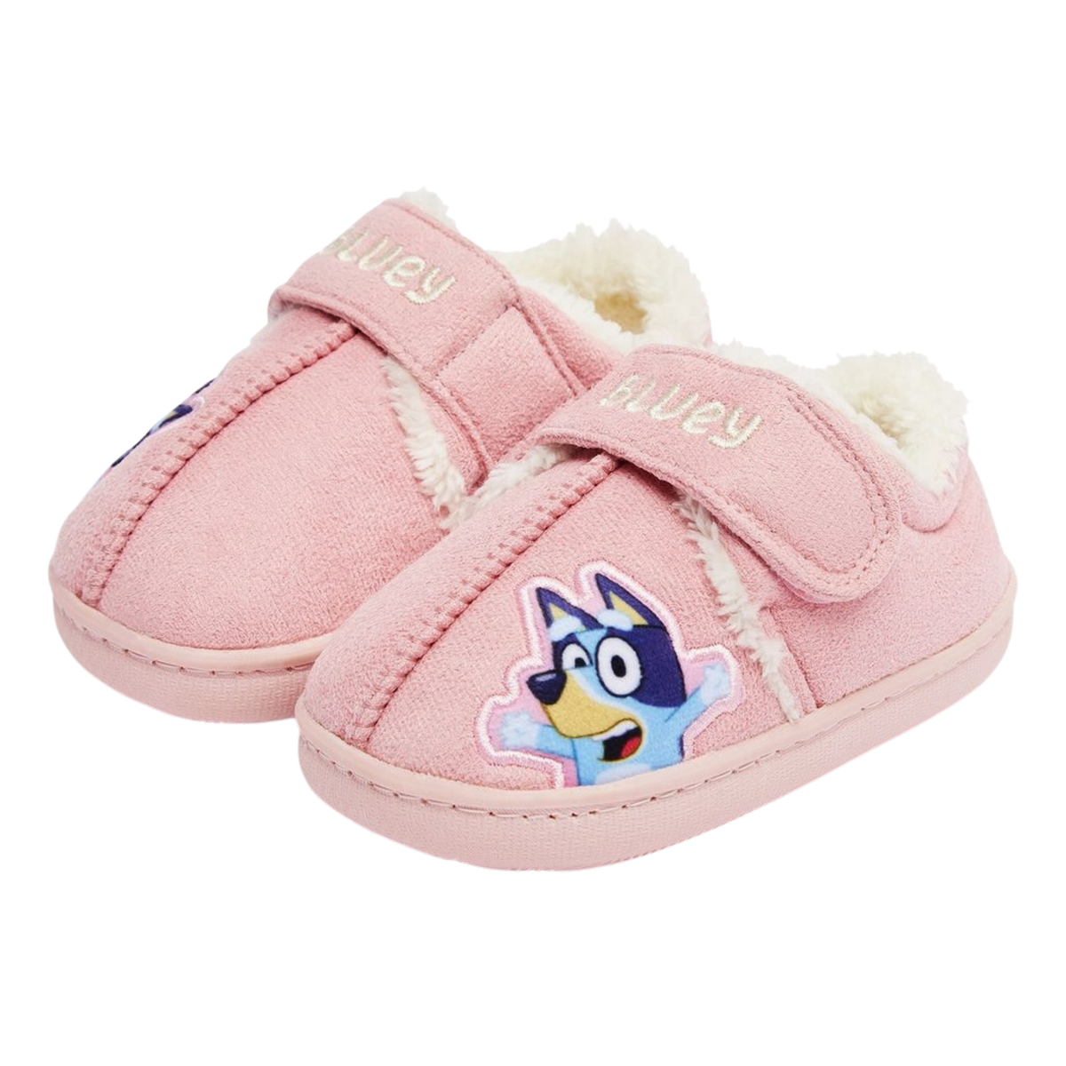 Kids Bluey Slippers Girls Boys Faux Suede Fur Lined Slipper Booties House Shoes