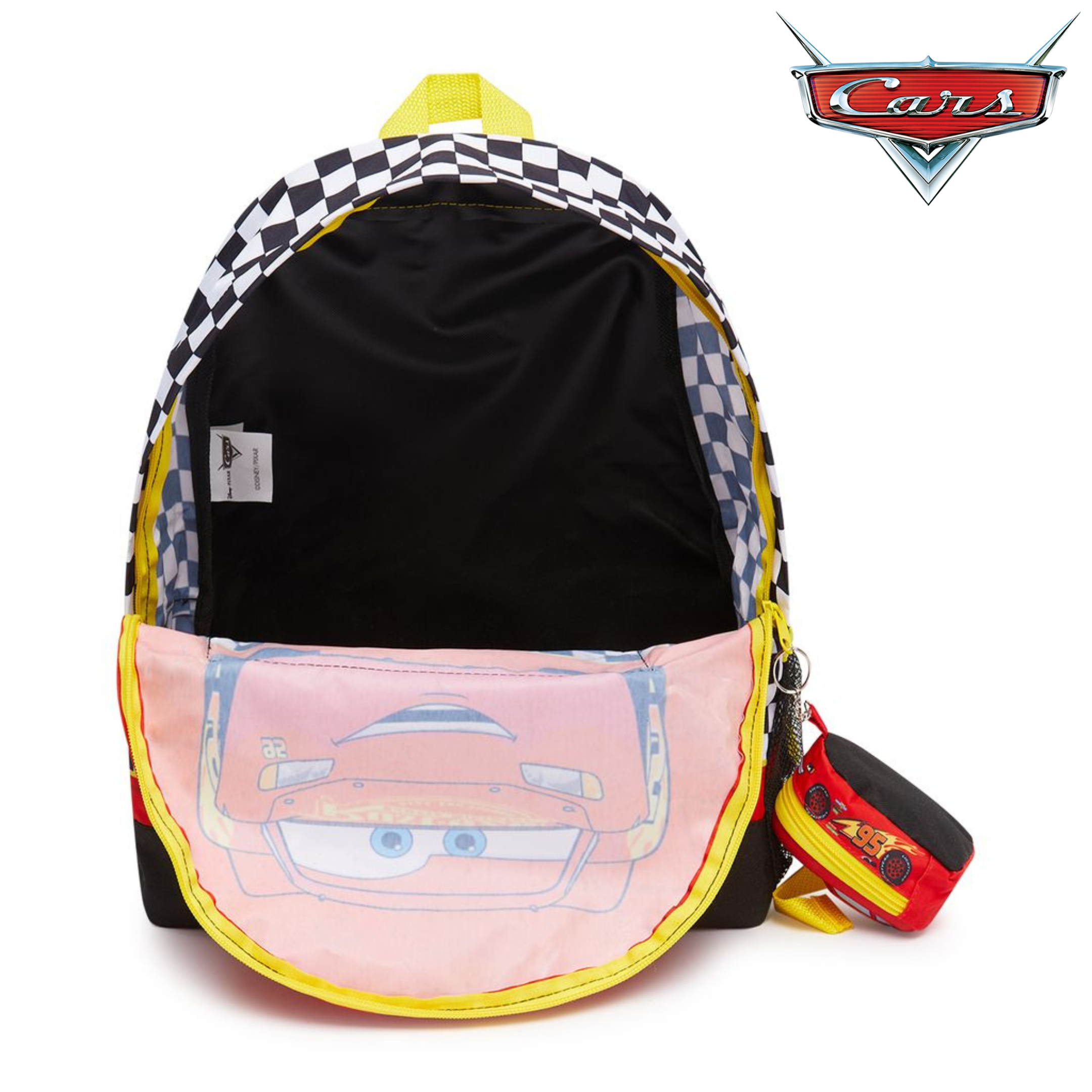 Disney Cars Backpack Kids Lightning McQueen Bag With 3D Keyring School Bag