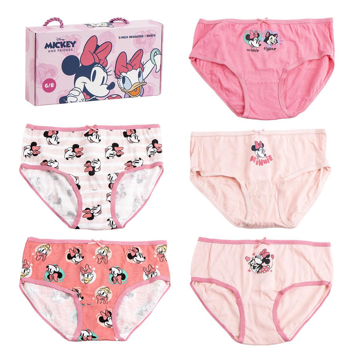 Girls 5 Pack Gift Boxed Disney Minnie Mouse Briefs Kids Underwear Knickers Pants