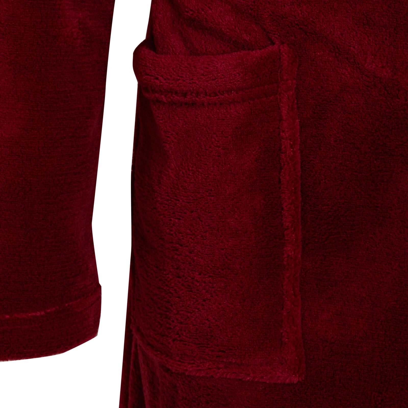 Mens Luxury Fleece Bathrobe Dressing Gown Hooded Bath Robe or Collar Housecoat