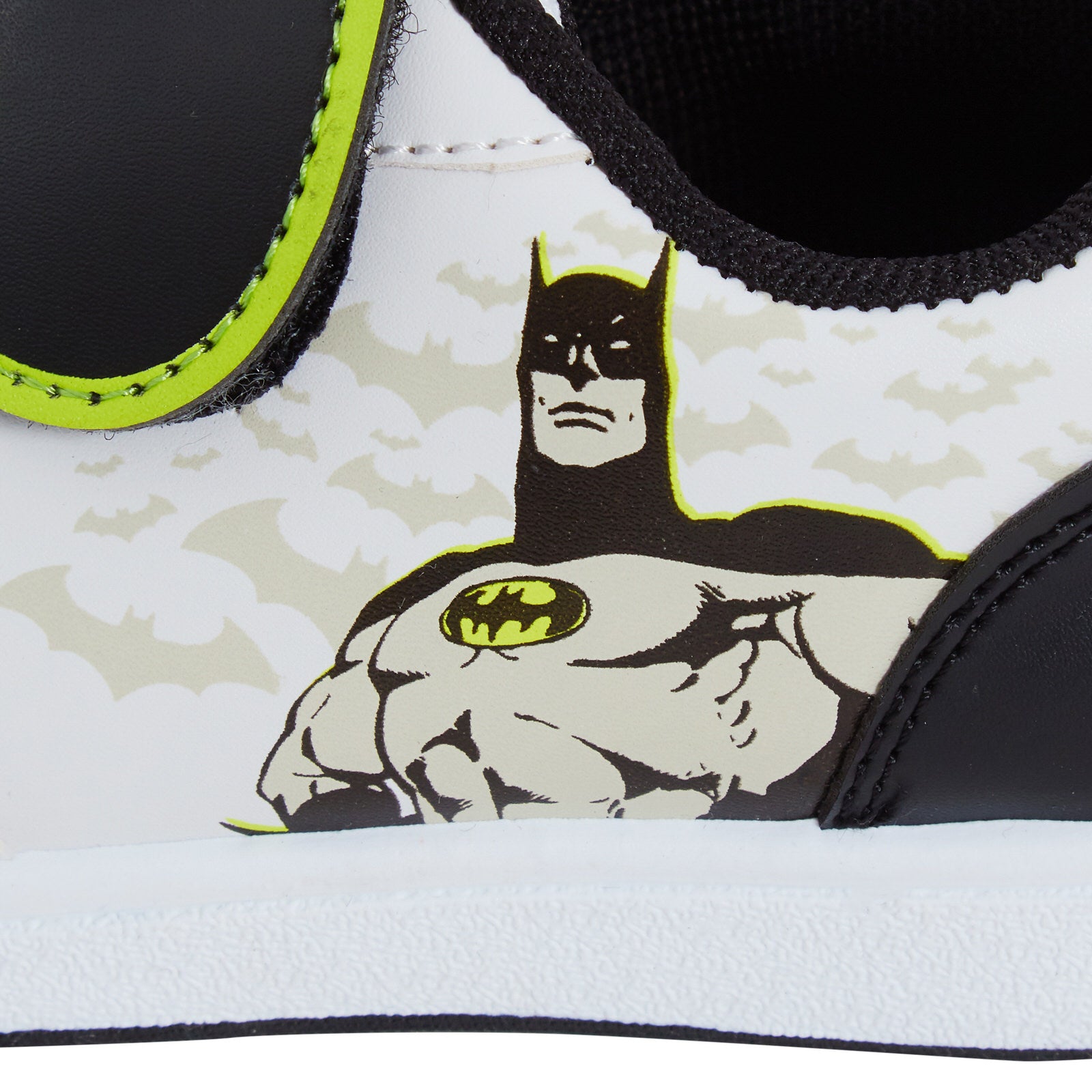 Boys Batman Sports Trainers Kids DC Comics Touch Fasten White Casual Skate Shoes