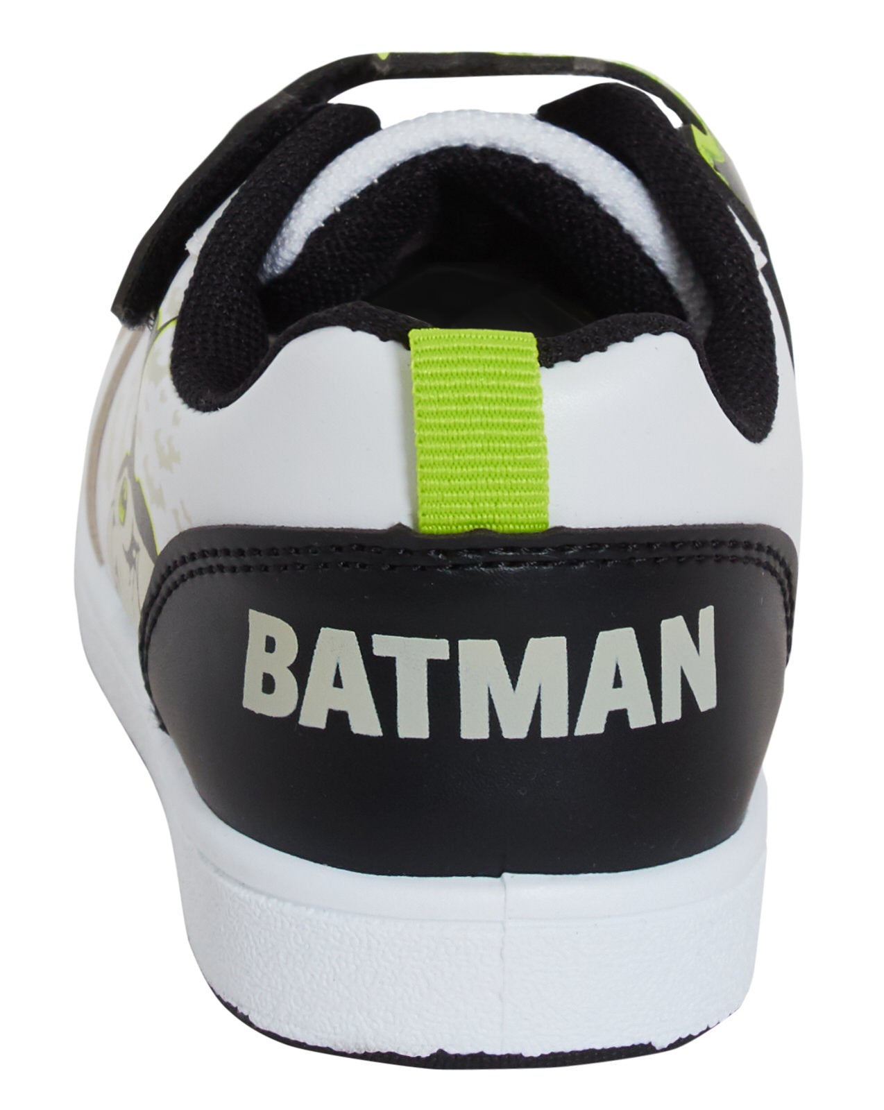 Boys Batman Sports Trainers Kids DC Comics Touch Fasten White Casual Skate Shoes