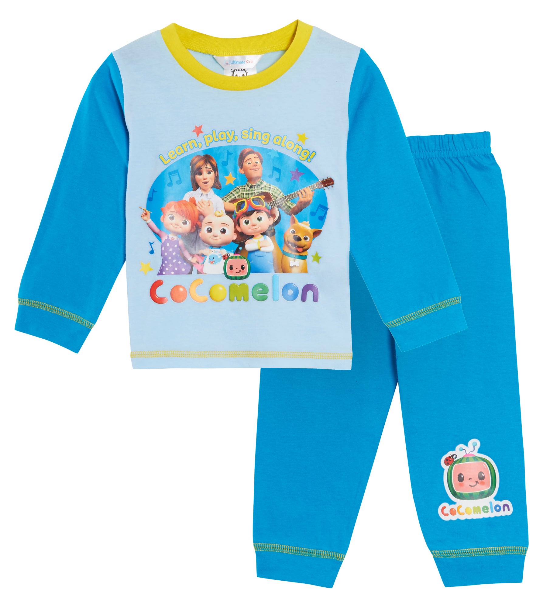 Boys CoComelon Pyjamas Kids Full Length Pjs Set Nightwear YouTube J.J. + Family