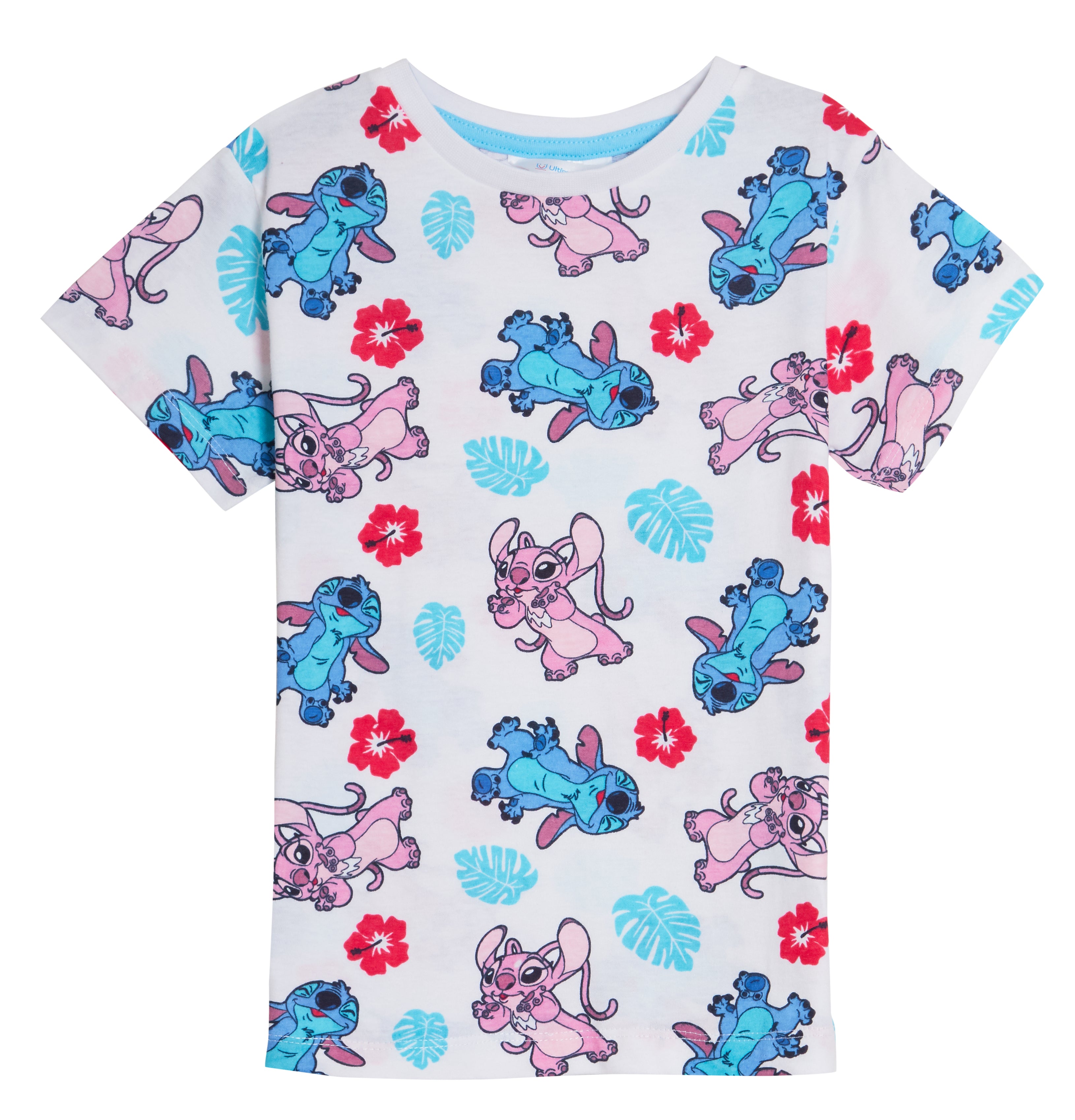 Girls 3 Pack Lilo & Stitch T-Shirts Disney Angel Summer Tops Short Sleeve Tees