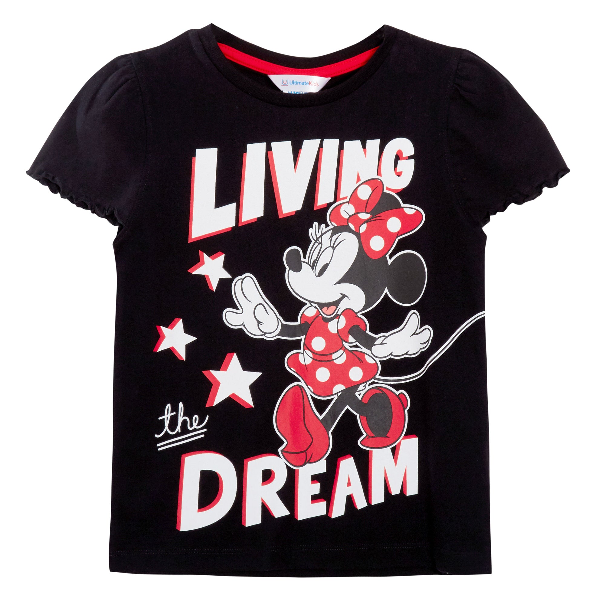 Girls 3 Pack Disney Minnie Mouse T-Shirts For Kids Disney Minnie Dress Up Tops
