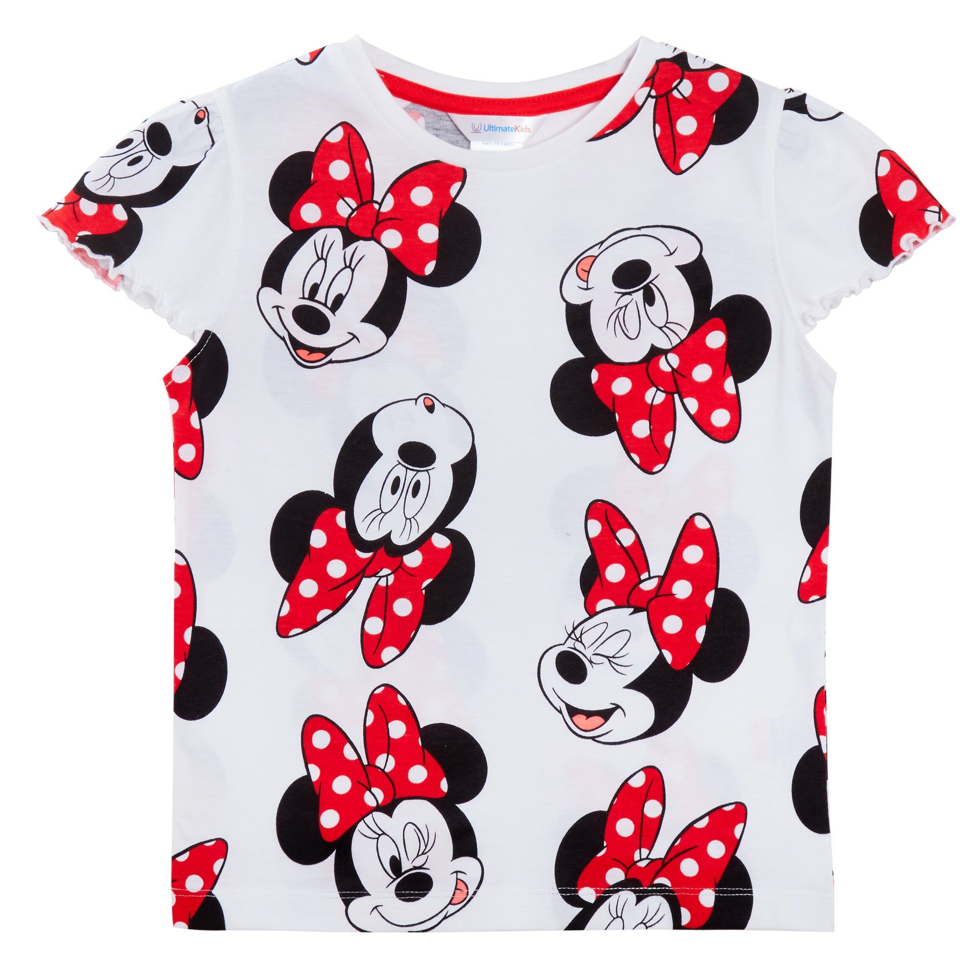Girls 3 Pack Disney Minnie Mouse T-Shirts For Kids Disney Minnie Dress Up Tops