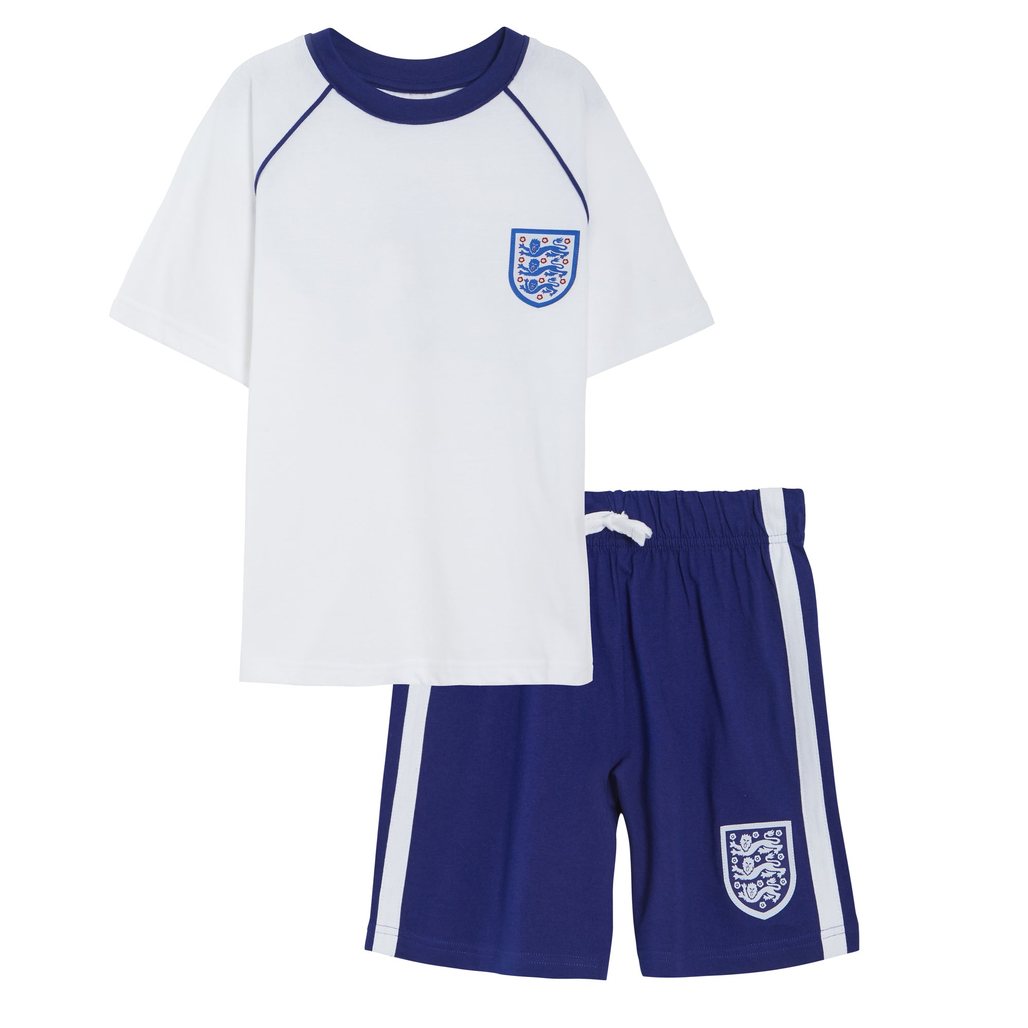 Kids England Football Club Short Pyjamas Boys Short Pjs Set England Football Kit