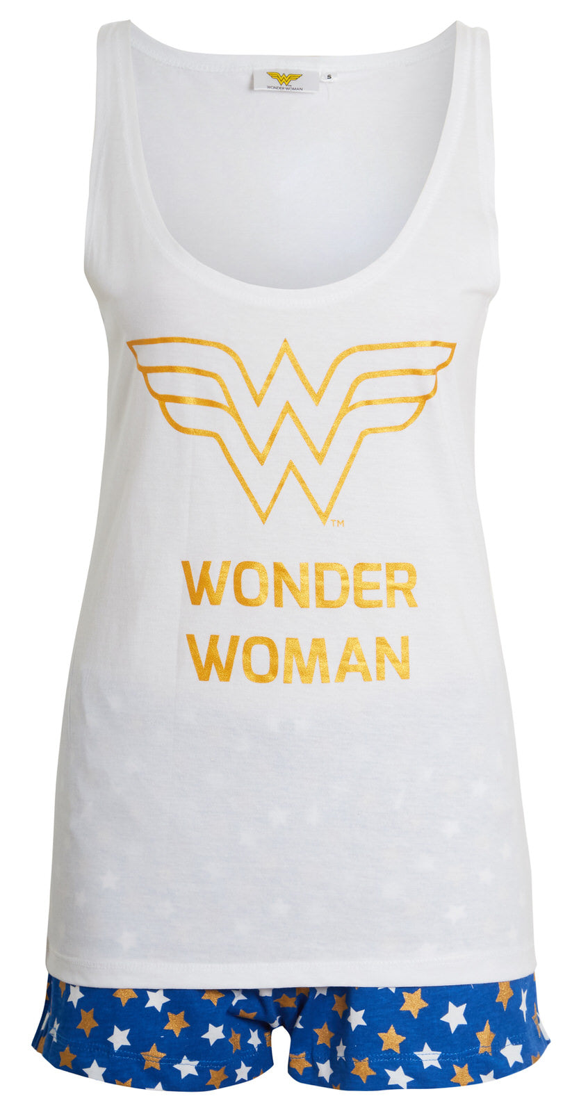 Womens Wonder Woman Short Pyjamas Ladies Shortie Pjs Vest Top Shorts Lounge Set