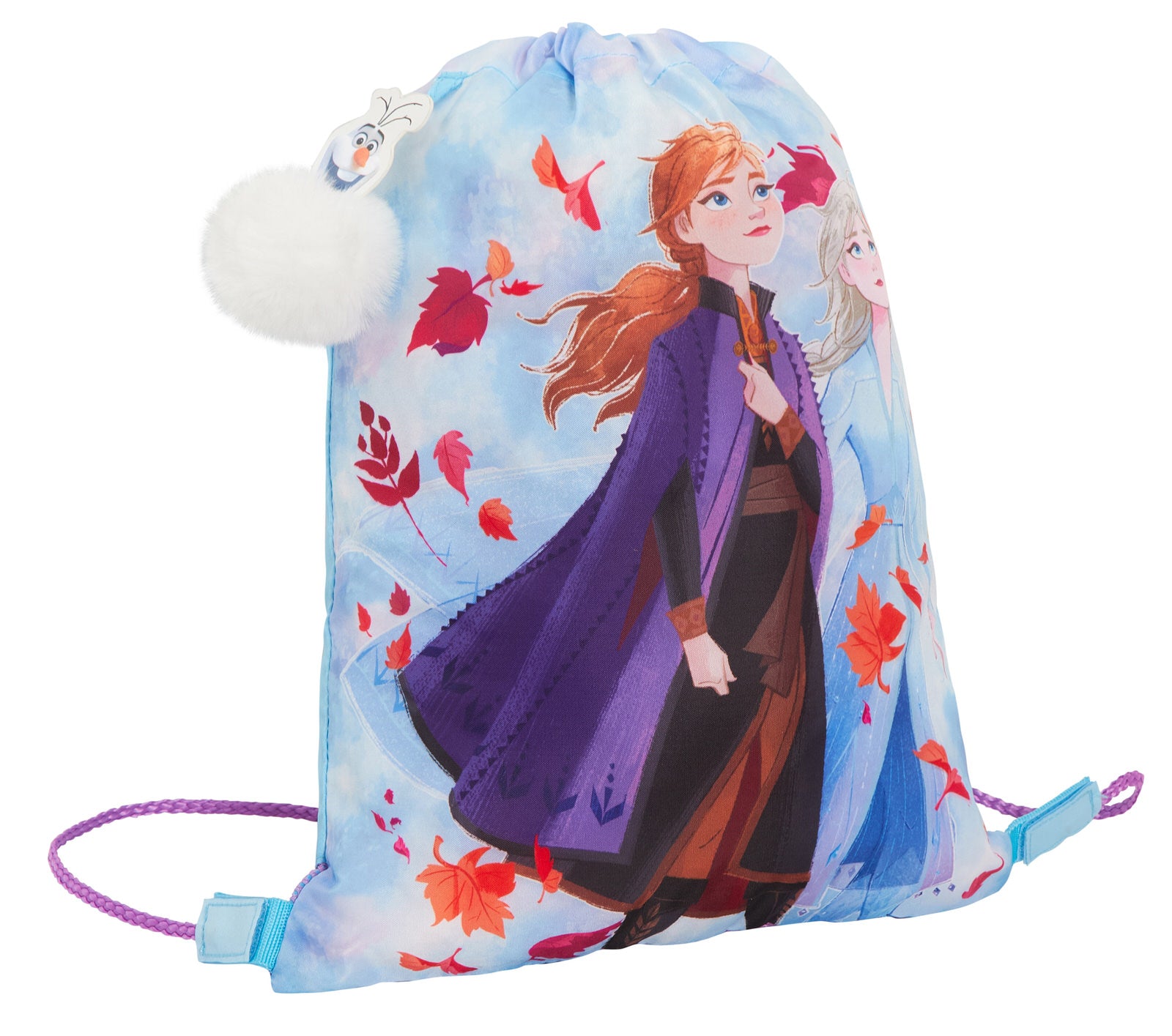Girls Disney Frozen 2 Drawstring Gym Bag Elsa Anna Olaf Swimming Bag Backpack