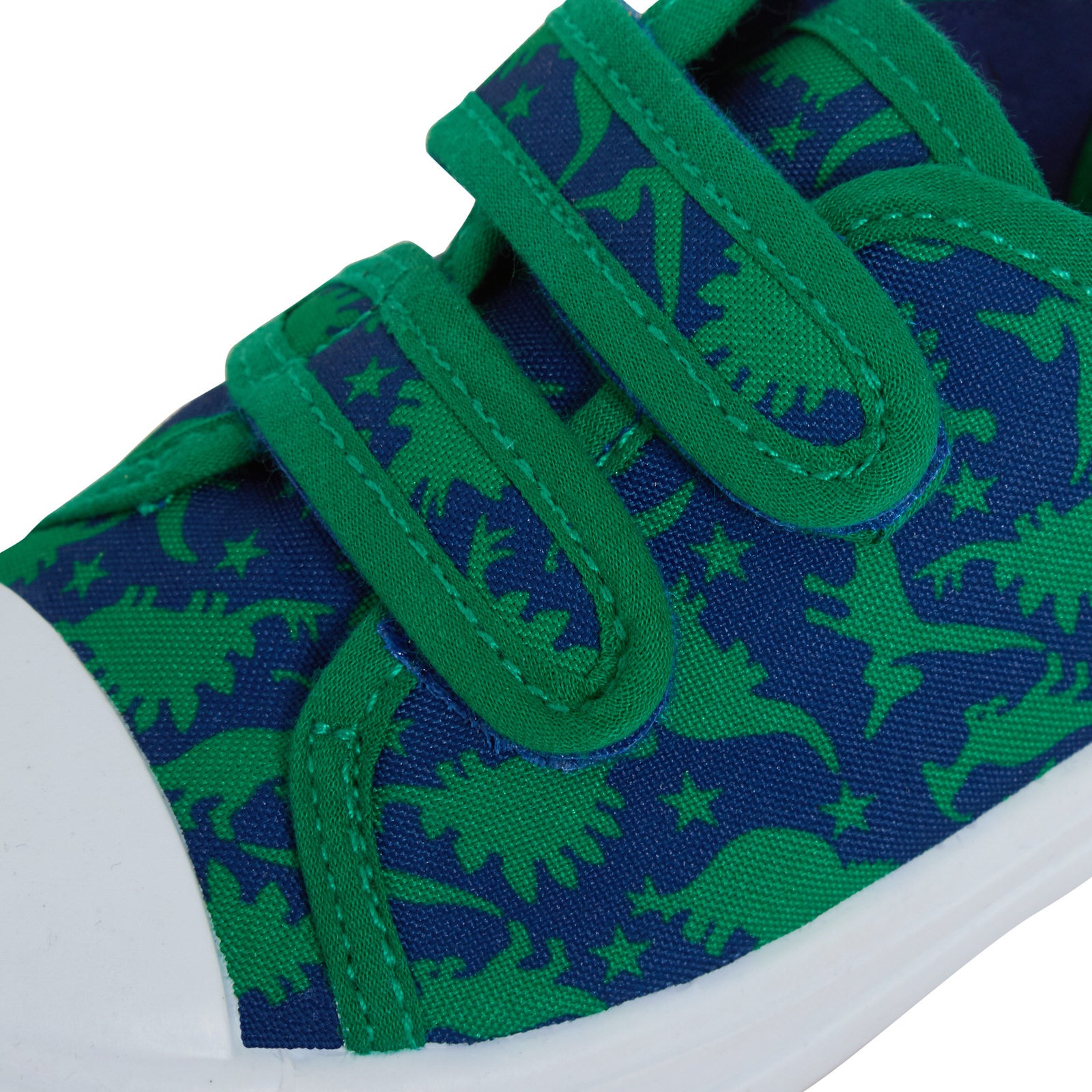 Boys Dinosaur Canvas Shoes Kids Dino Plimsolls Trainers Easy Fasten Casual Pumps