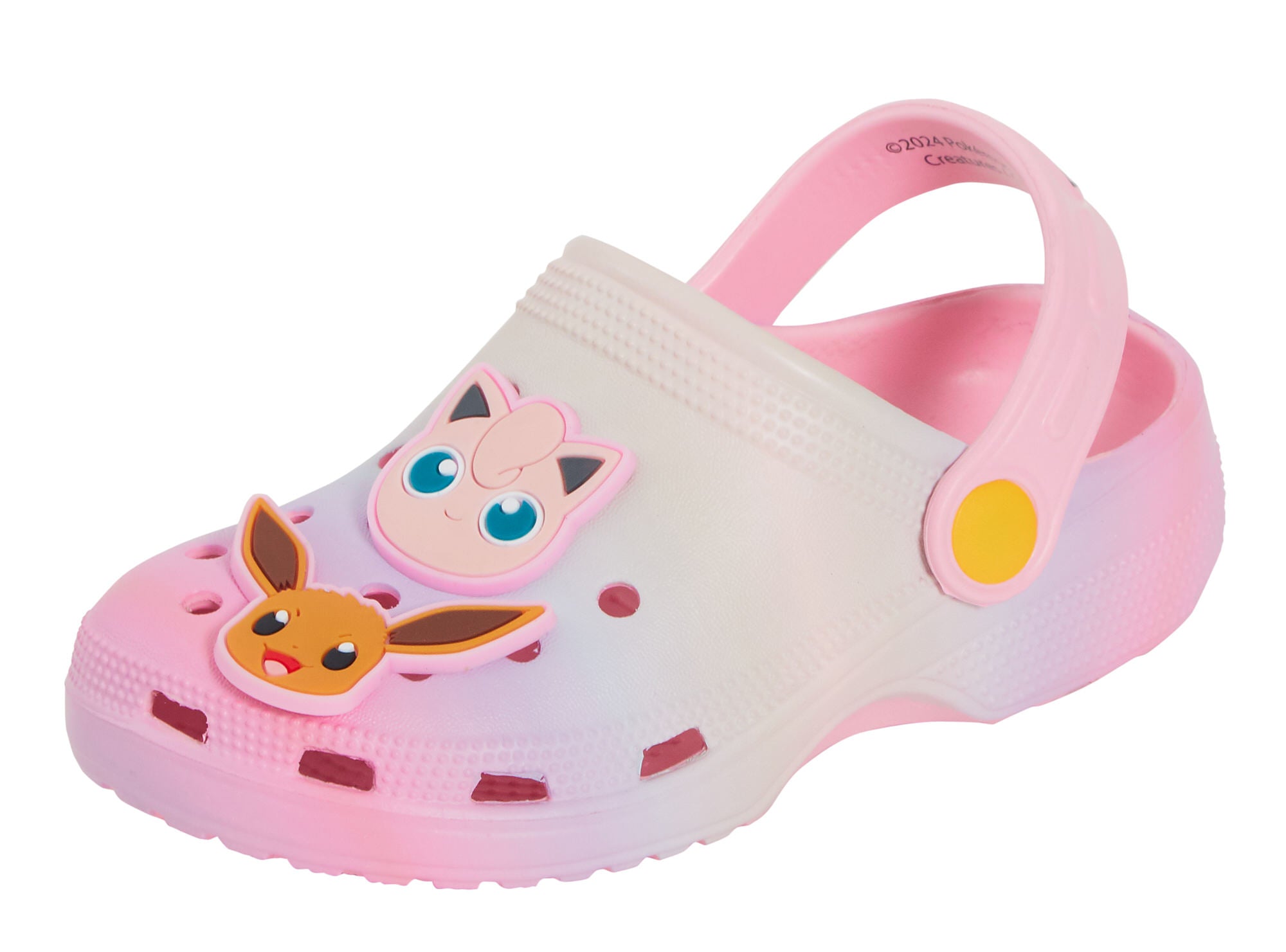 Girls Pokemon Clogs + Charms Kids Sandals Pikachu Eevee Sliders Beach Shoes