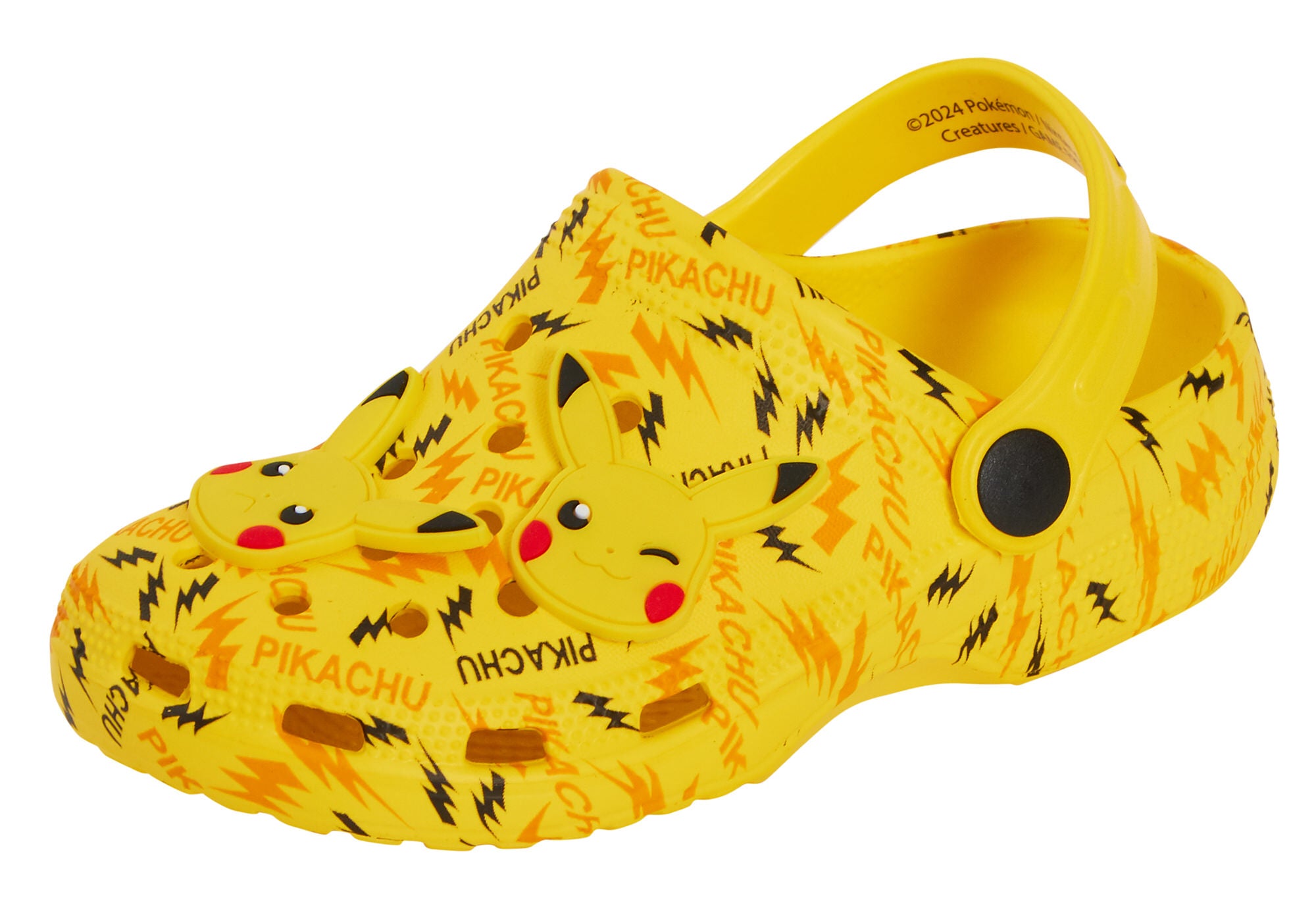 Pokemon Pikachu Clogs + Charms Kids Sandals Boys Girls Sliders Strap Beach Shoes