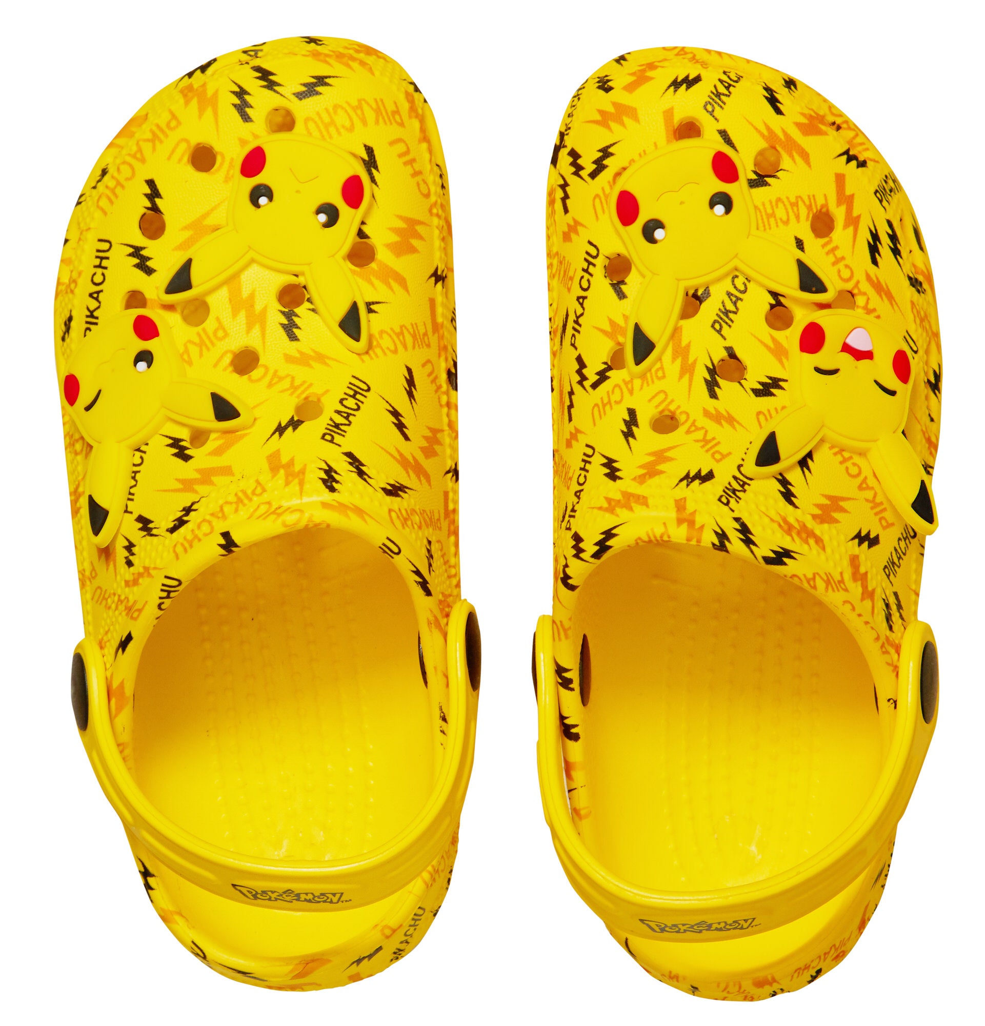 Pokemon Pikachu Clogs + Charms Kids Sandals Boys Girls Sliders Strap Beach Shoes