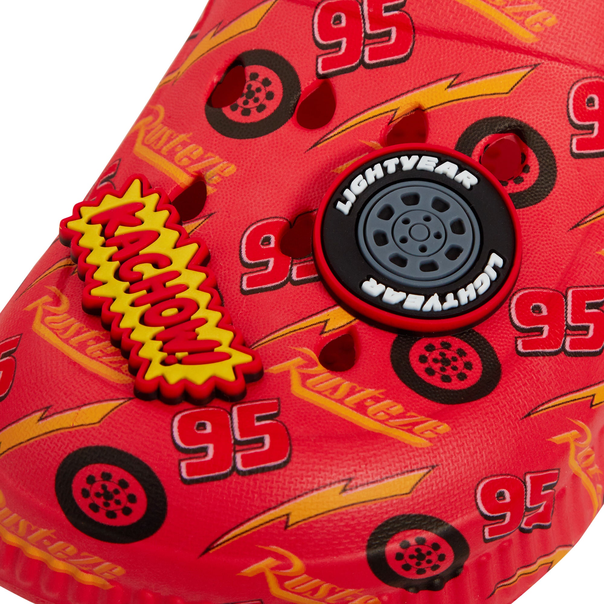 Boys Disney Cars Clogs + Charms Kids Sandals Lightning McQueen Sliders + Strap