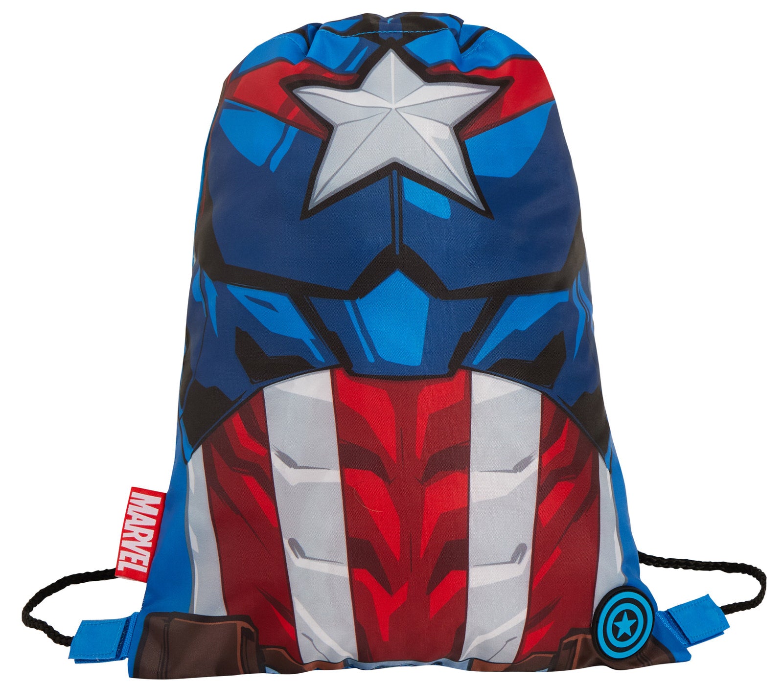 Boys Marvel Captain America Drawstring Gym Bag Avengers Sports Swimming PE Kit