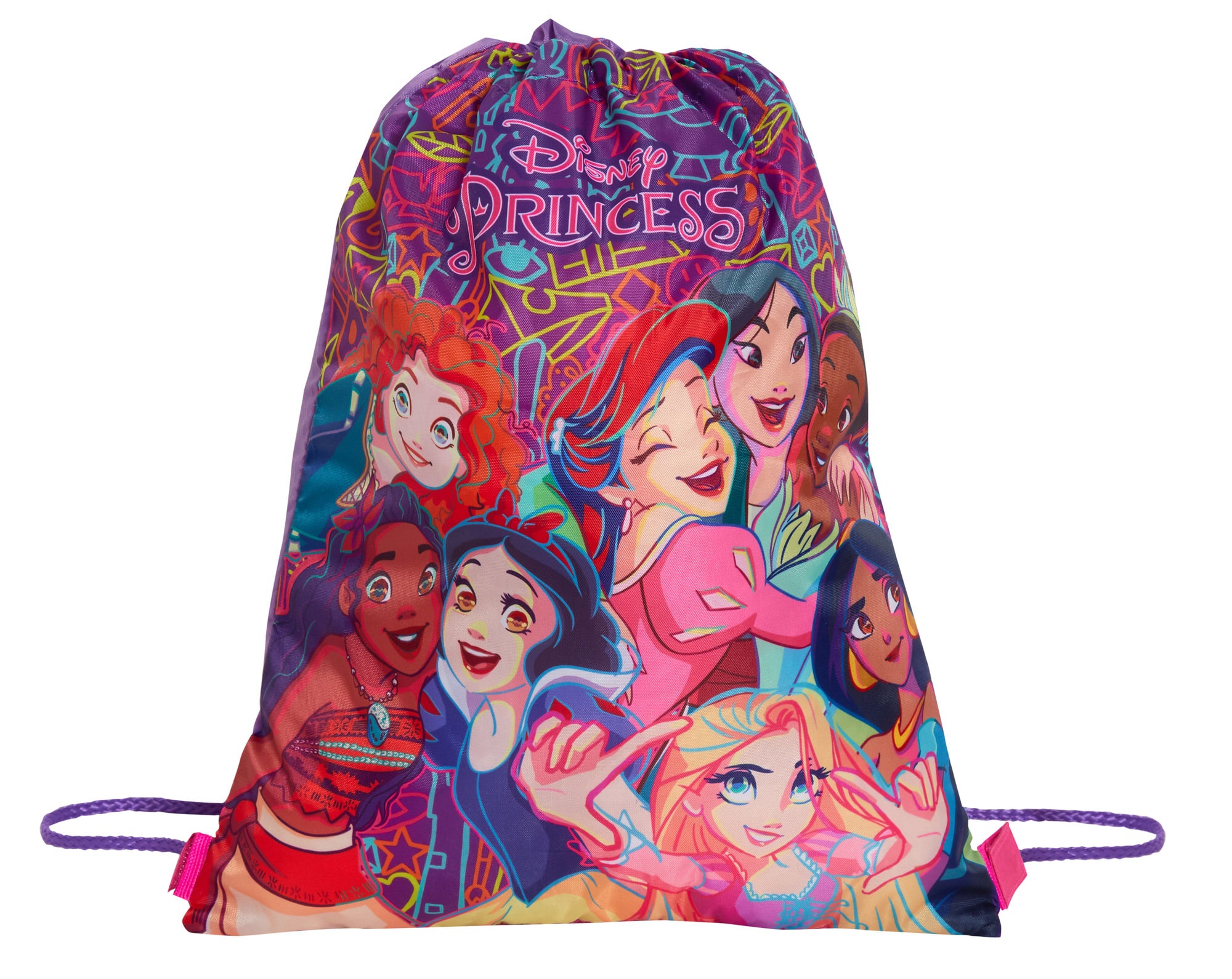 Disney Princess Drawstring Gym Bag Girls Trainer Swim Bag Kids Nursery Backpack