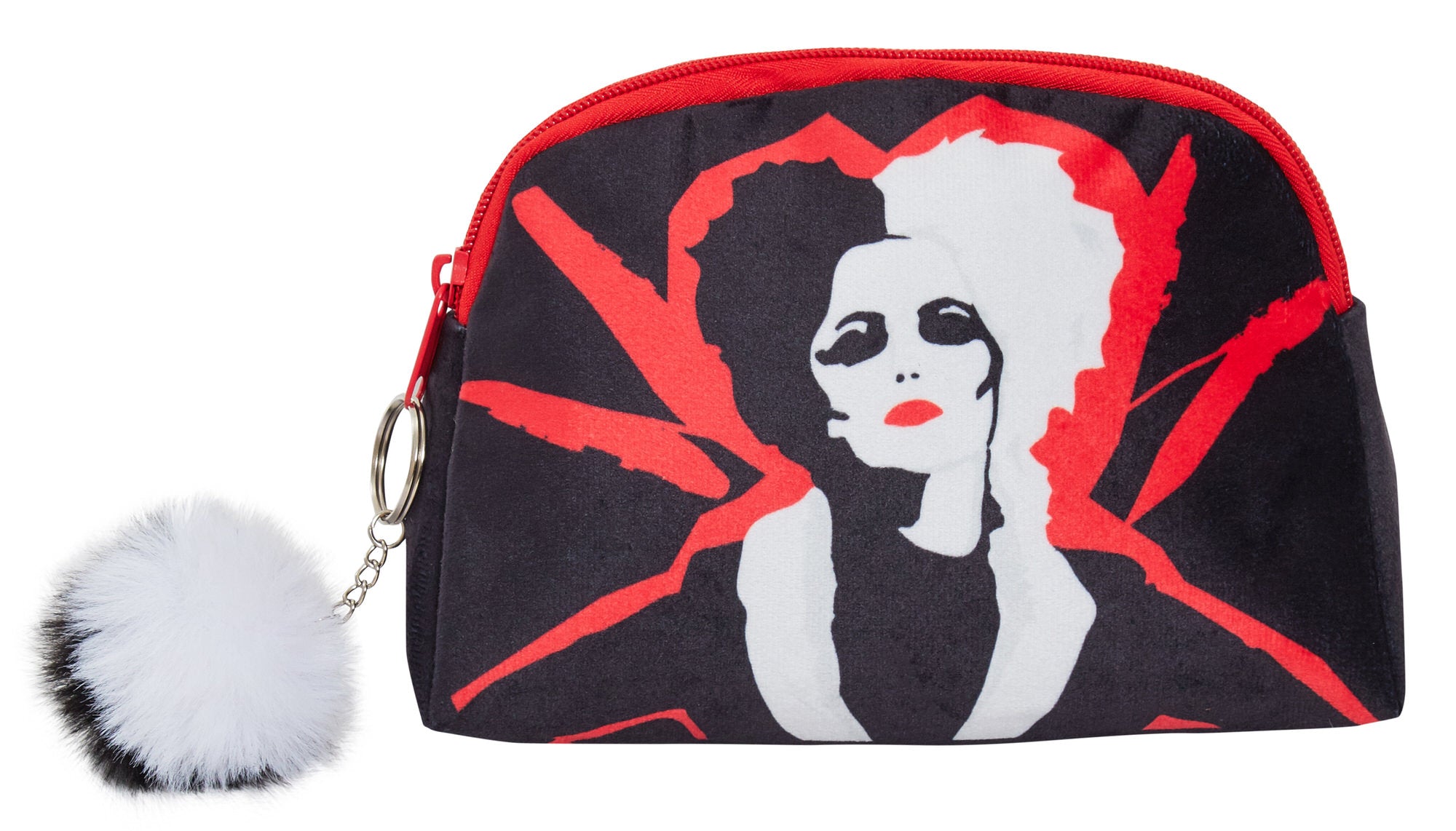 Cruella Make Up Bag for Women Disney Plush Cosmetic Toiletries Bag Pencil Case