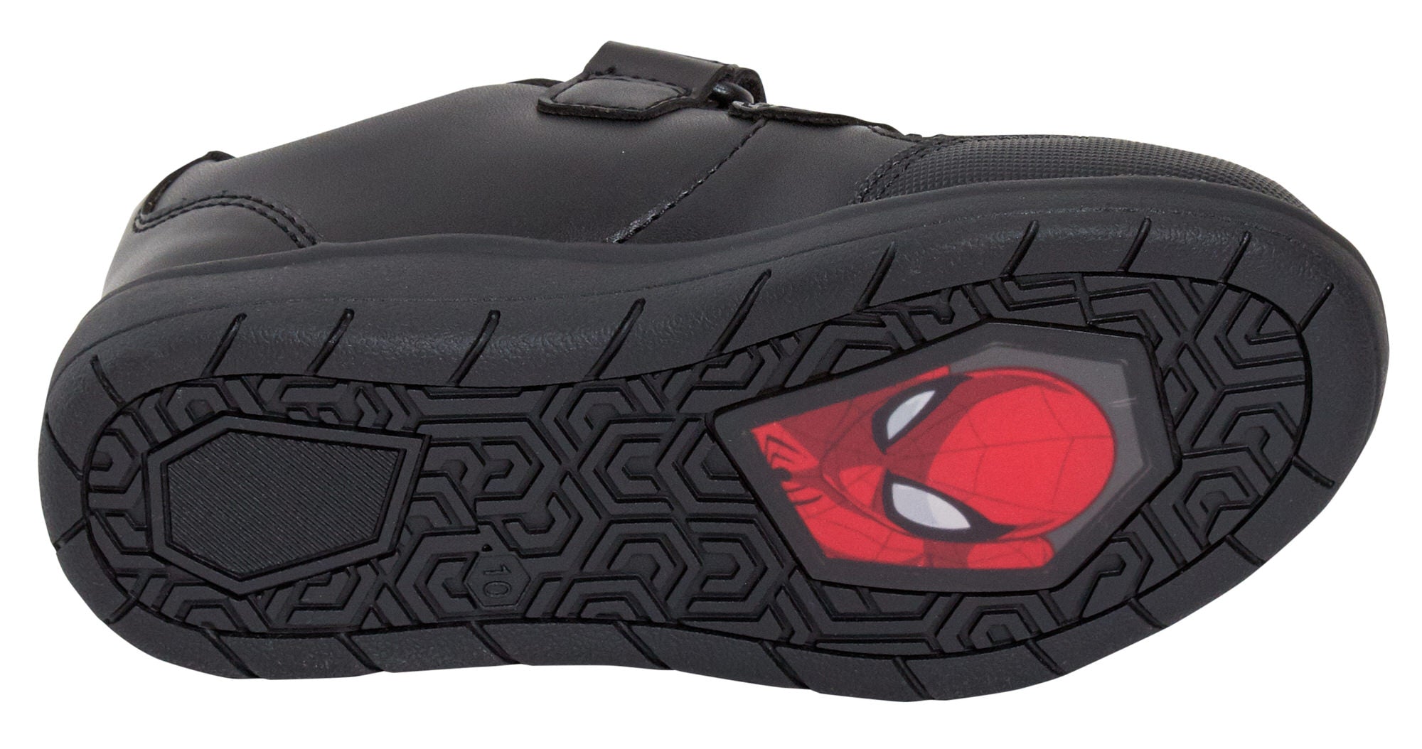 Spiderman Boys School Shoes For Kids Black Trainers Shoes Easy Touch Fastening
