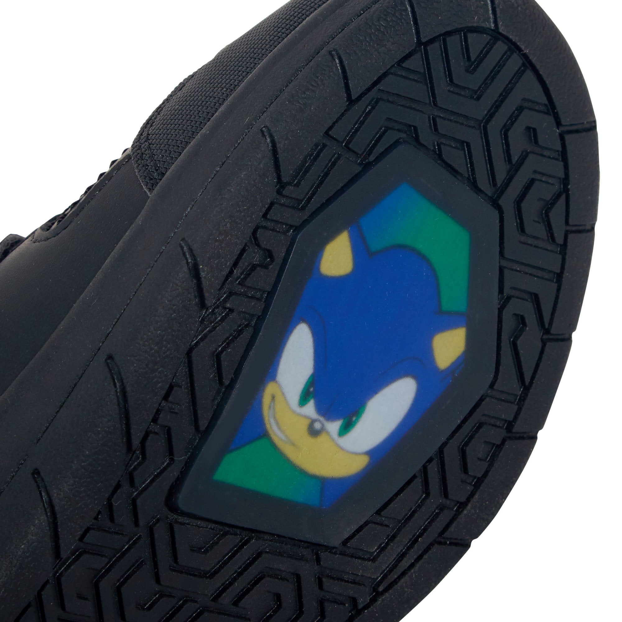 Sonic The Hedgehog Boys School Shoes Black Trainers Shoes Easy Touch Fastening