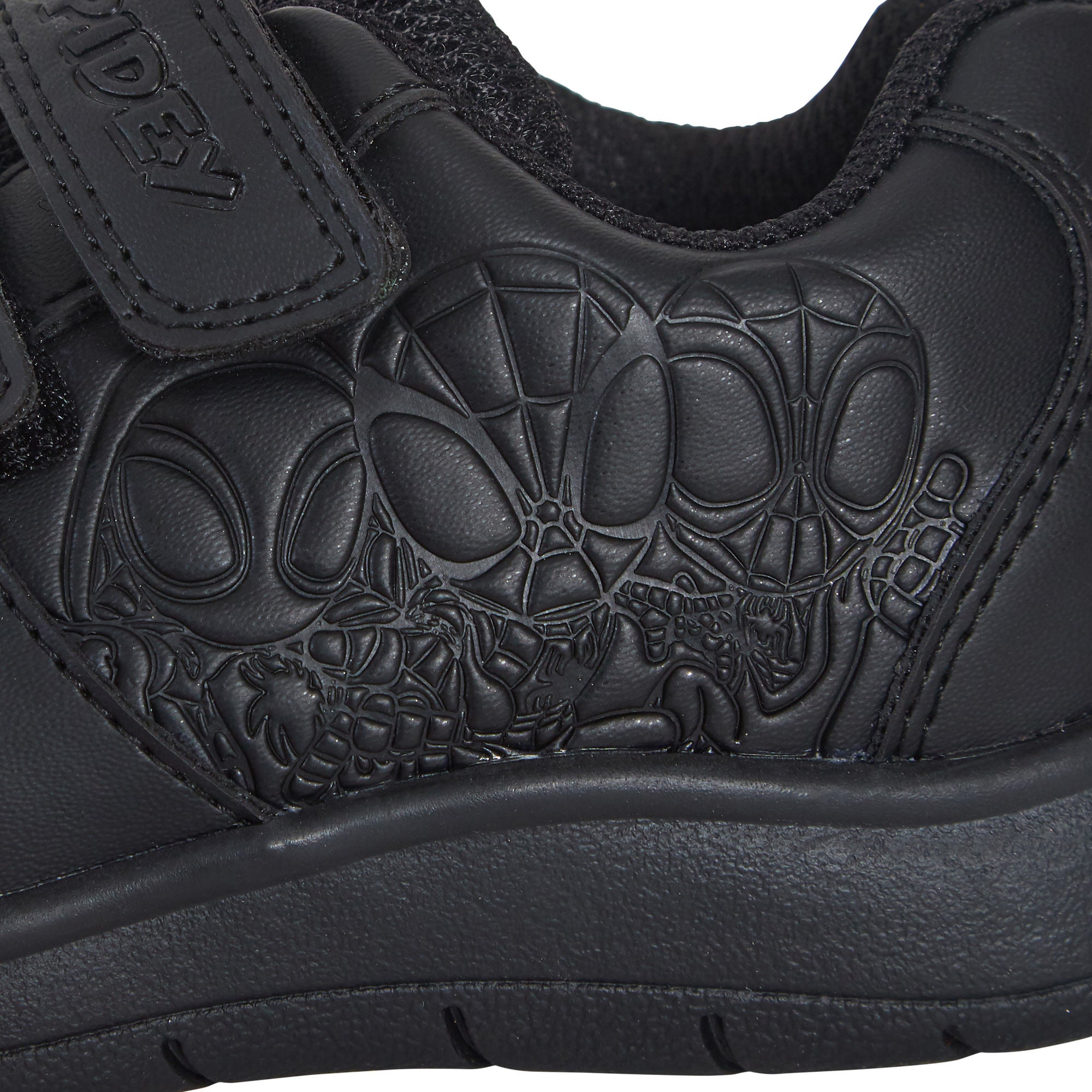 Spidey and His Amazing Friends Boys School Shoes Black Shoe Easy Touch Fastening
