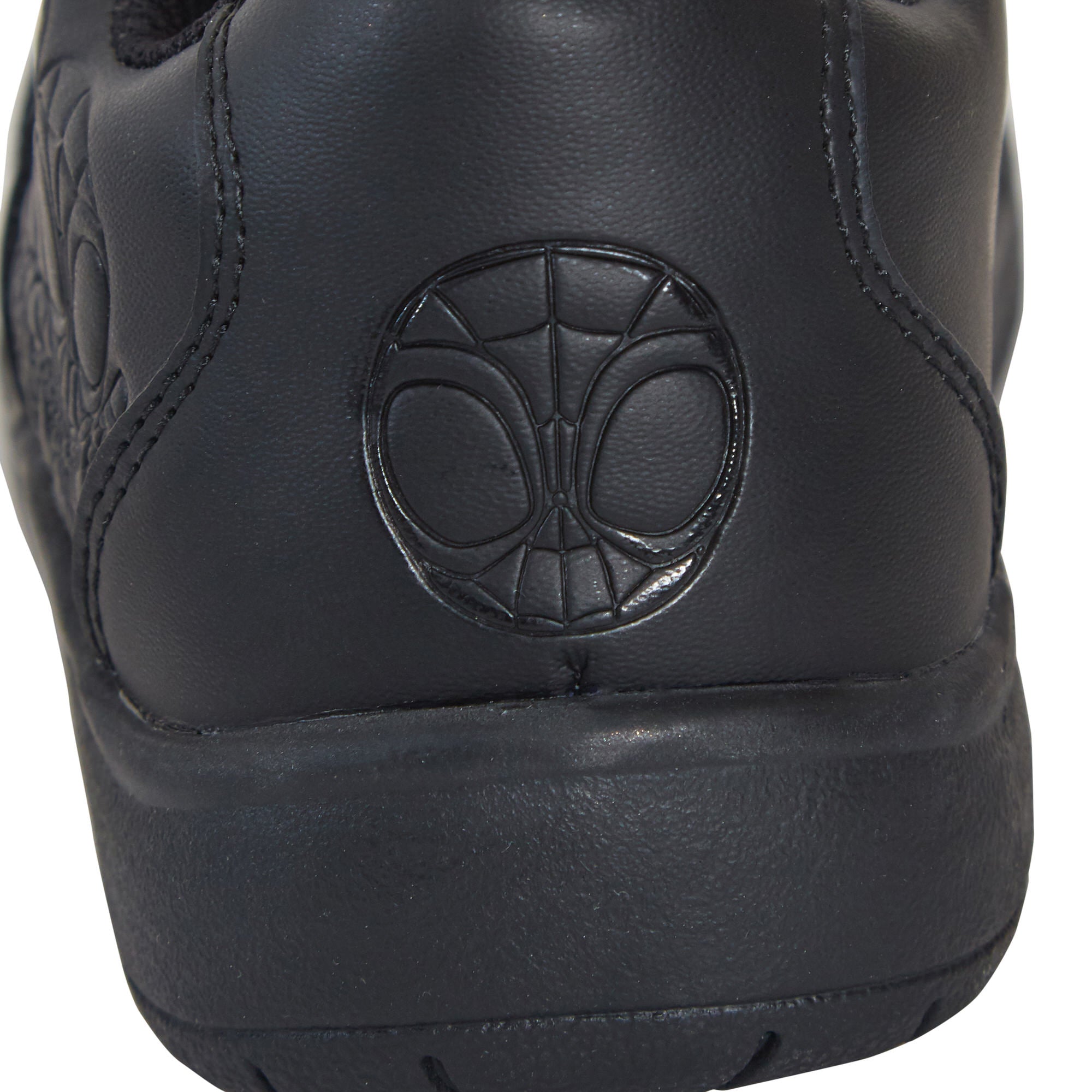 Spidey and His Amazing Friends Boys School Shoes Black Shoe Easy Touch Fastening