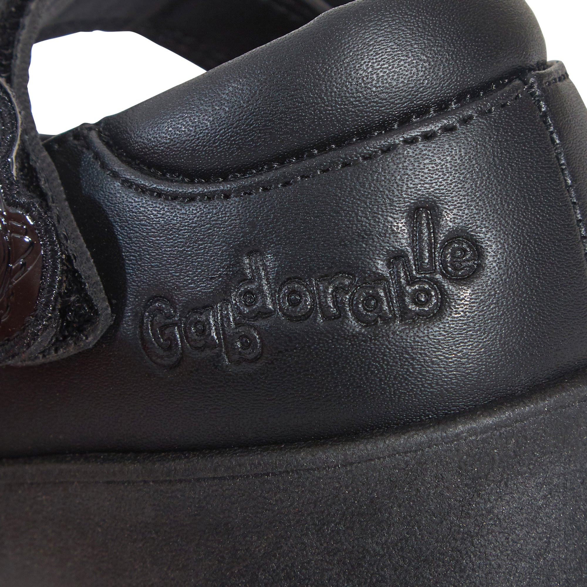 Girls Gabby's Dollhouse School Shoes 2D Cat Ears Easy Fasten Black Party Shoes